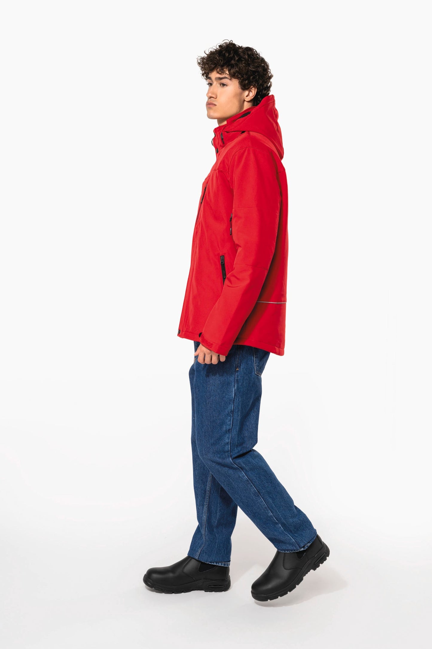 K650 - Parka uomo softshell imbottito con cappuccio