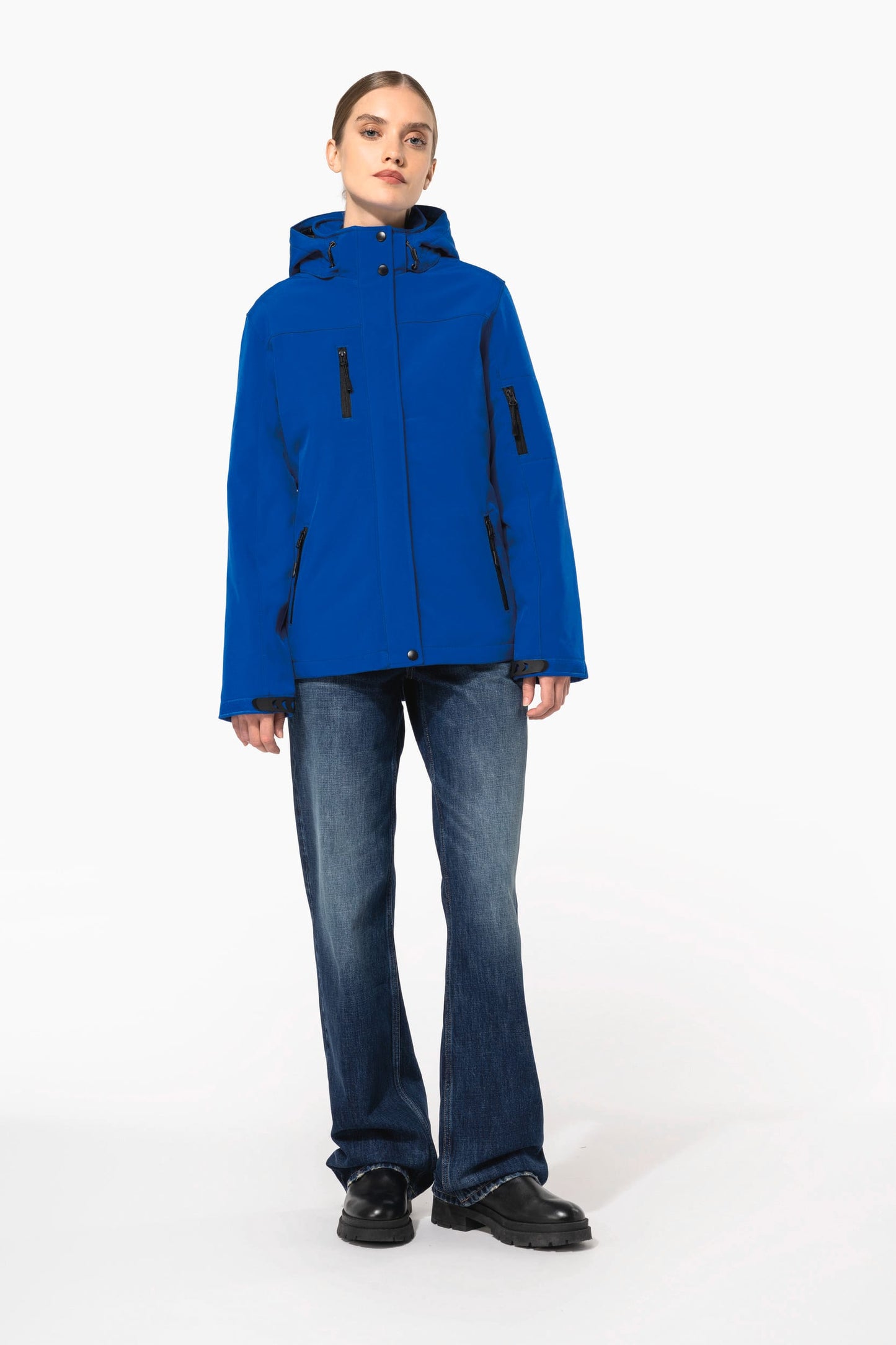 K651 - Parka donna softshell imbottito con cappuccio