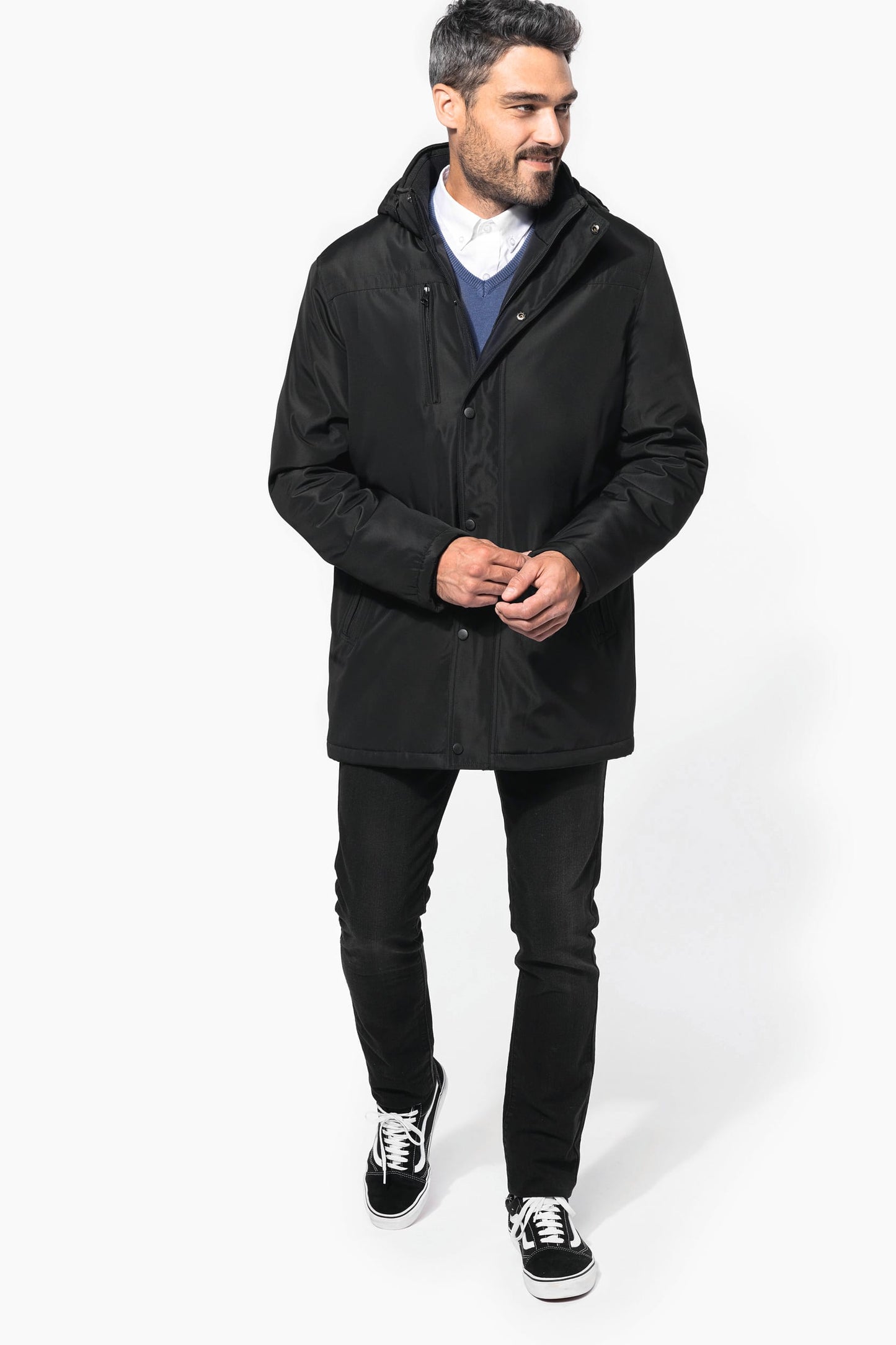 K656 - Parka con cappuccio removibile
