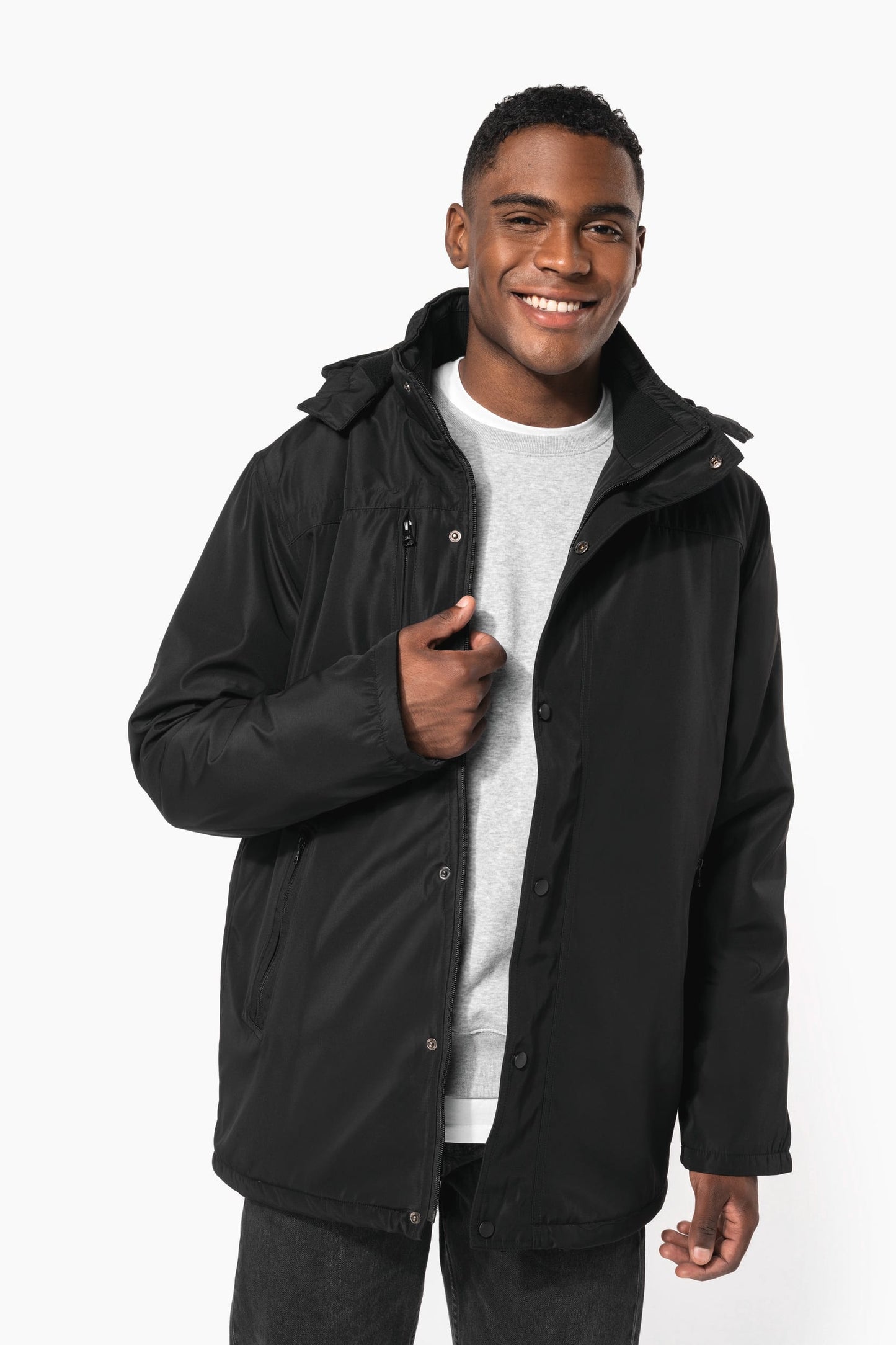 K656 - Parka con cappuccio removibile