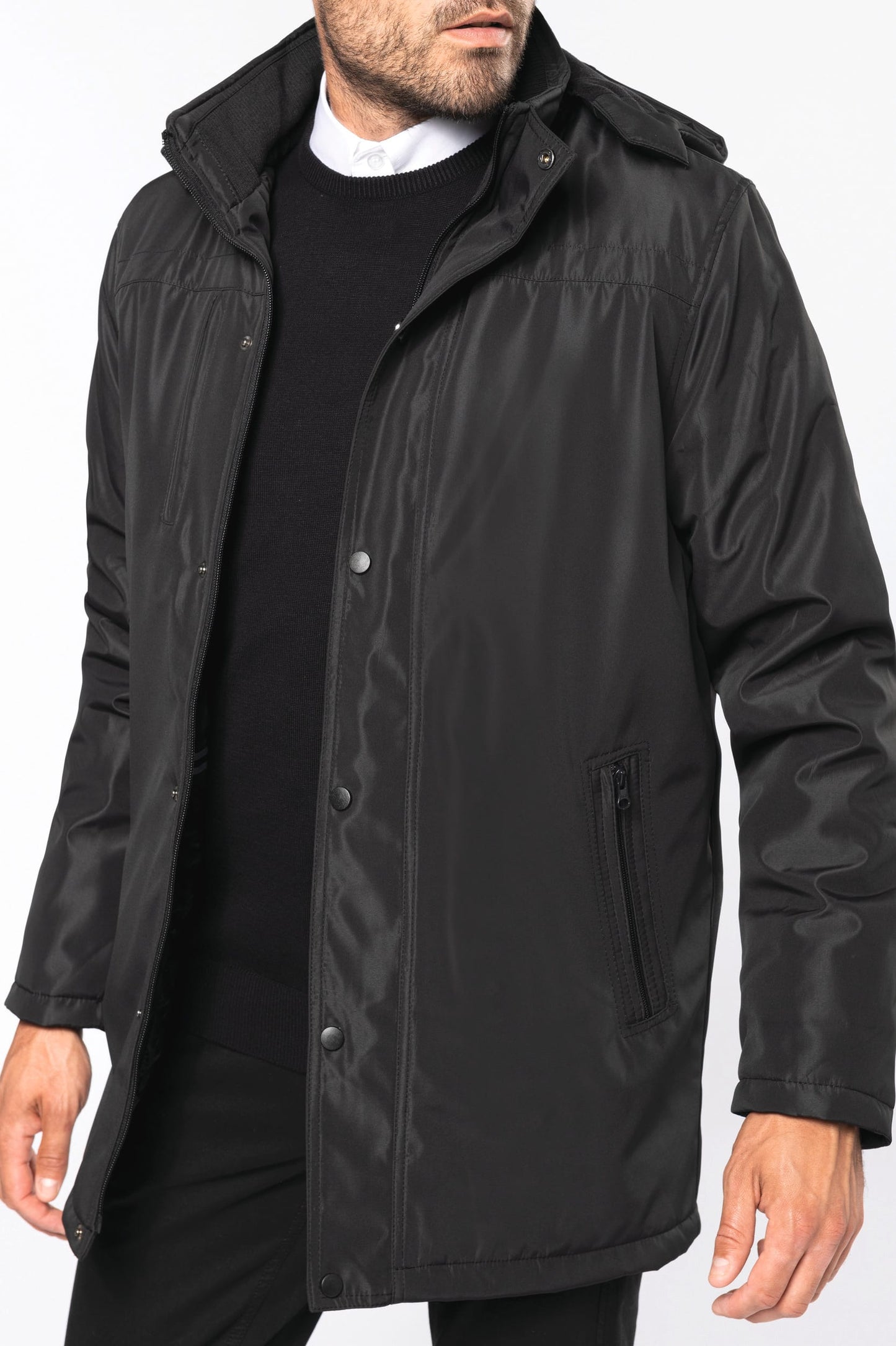 K656 - Parka con cappuccio removibile