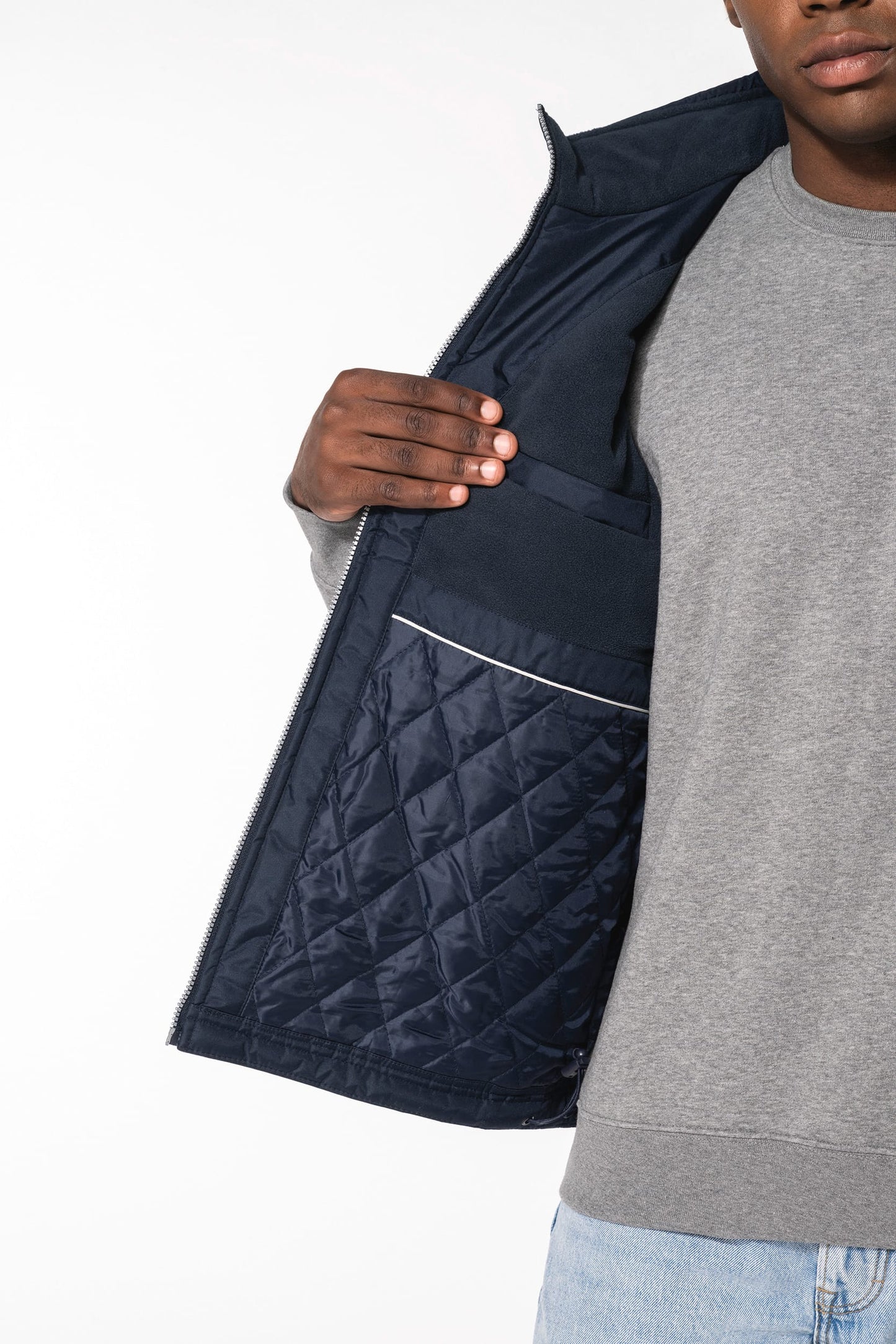 K659 - Bodywarmer foderato in pile uomo