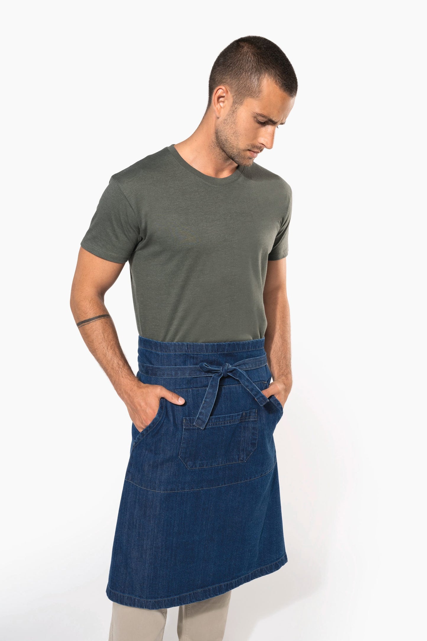 K887 - Grembiule lungo in cotone