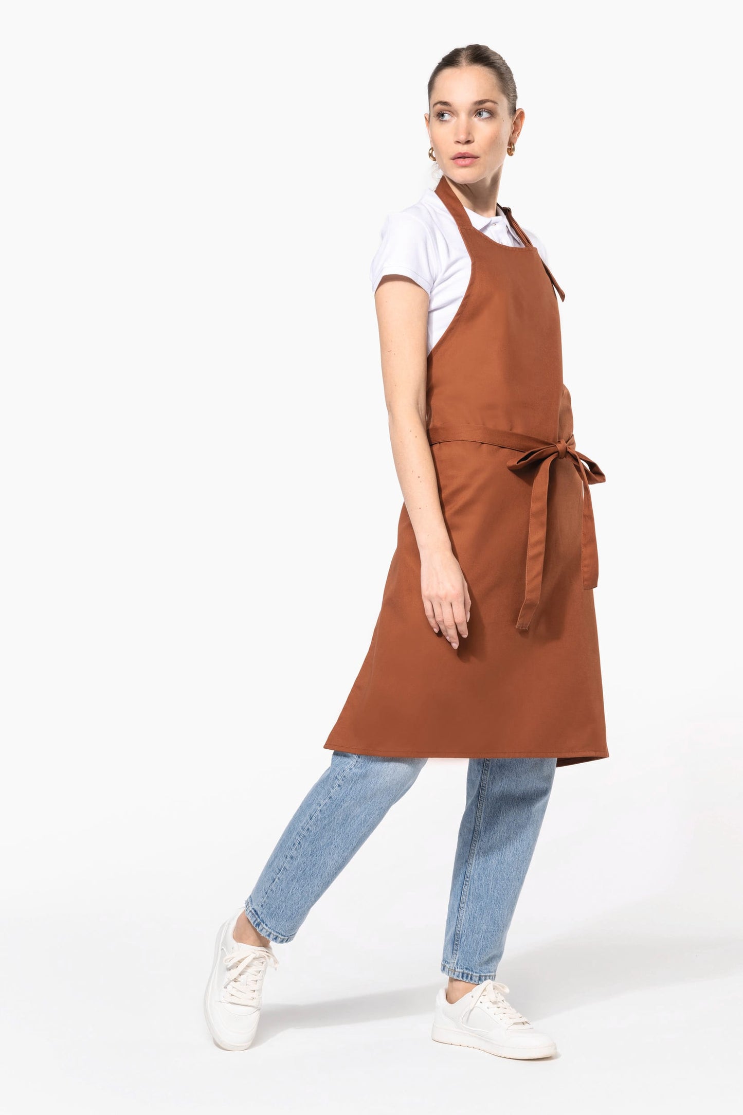 K895 - Grembiule in cotone senza tasche