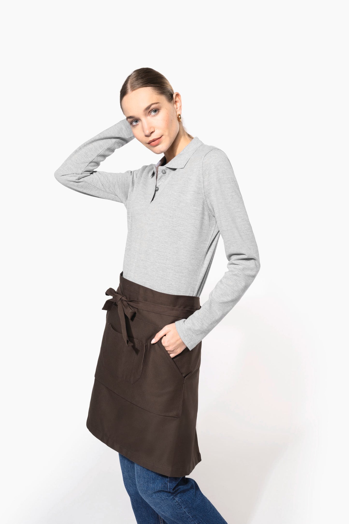 K898 - Grembiule mezza lunghezza in cotone