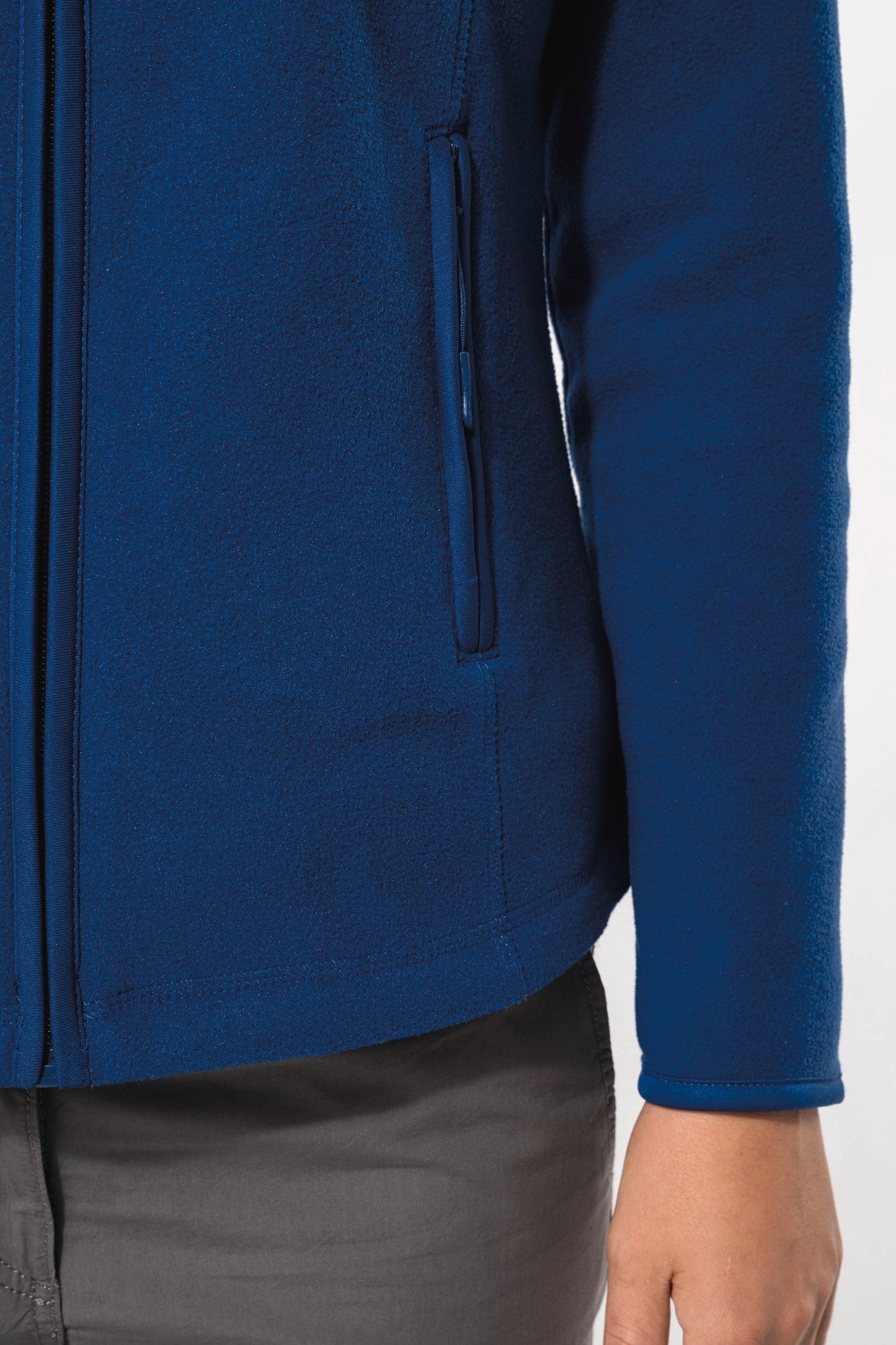 K907A - Giacca micropile con zip donna