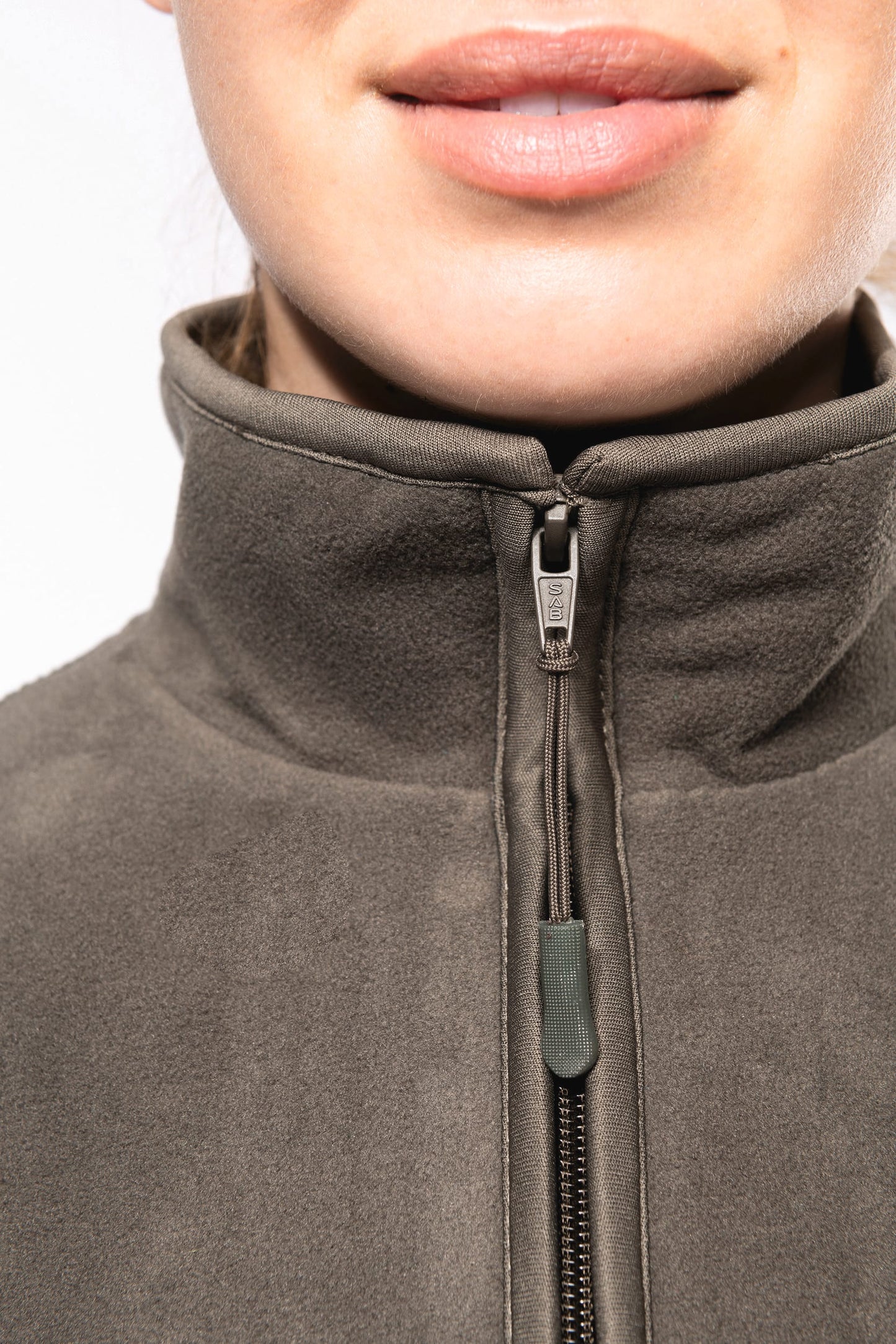 K907A - Giacca micropile con zip donna