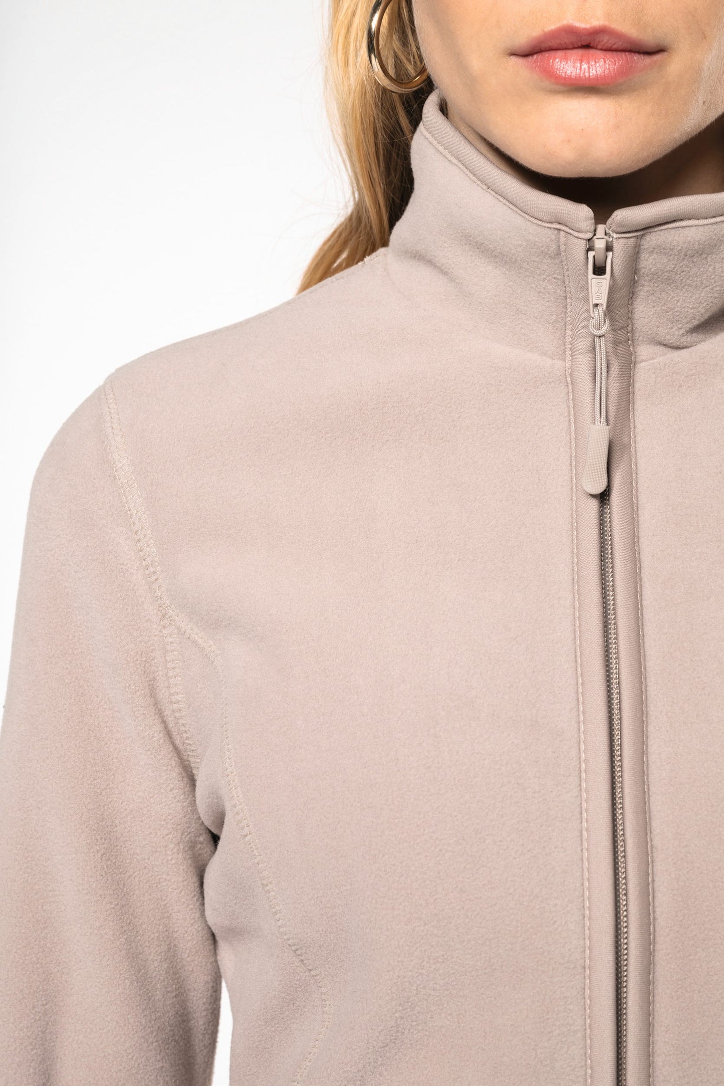 K907A - Giacca micropile con zip donna