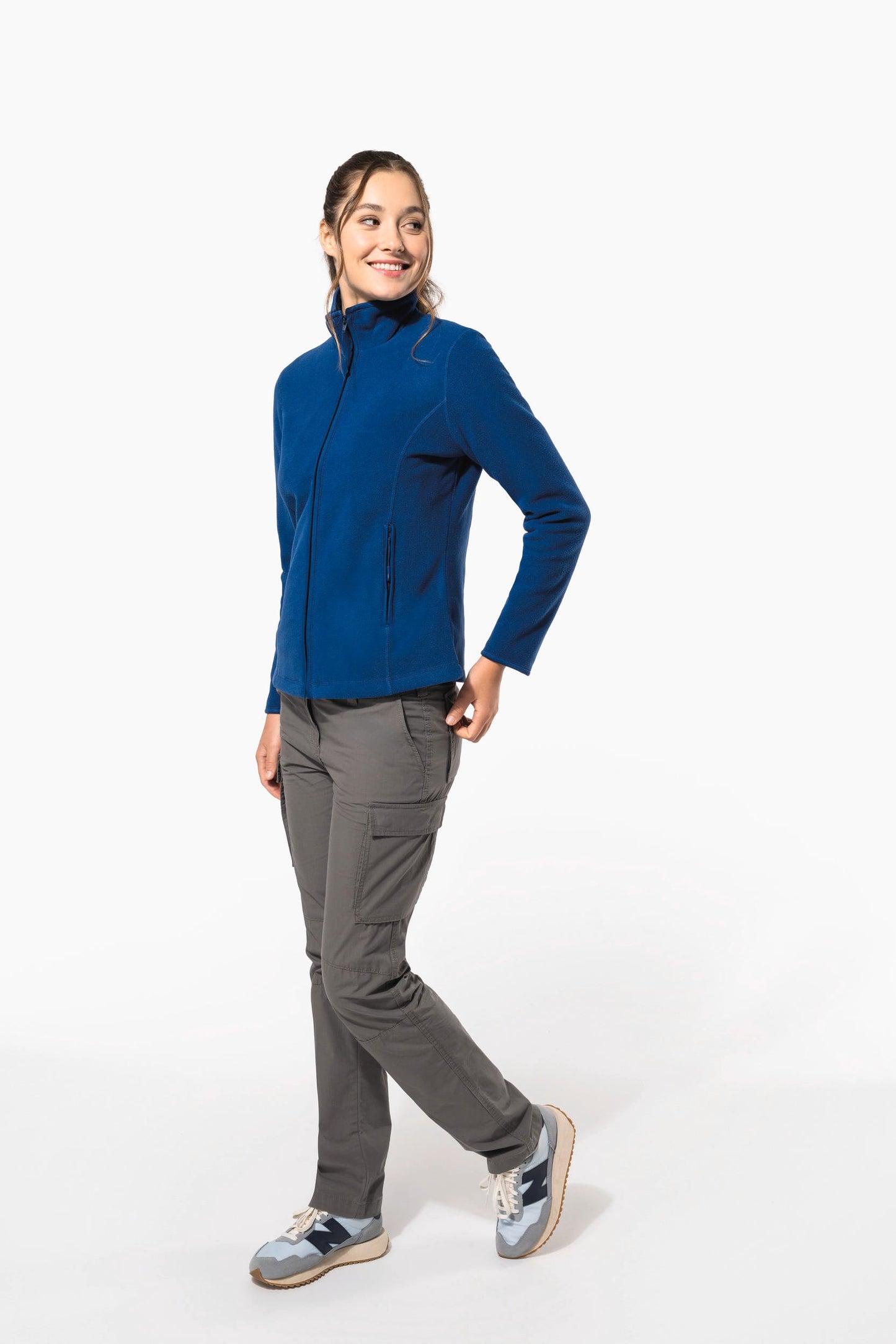 K907A - Giacca micropile con zip donna