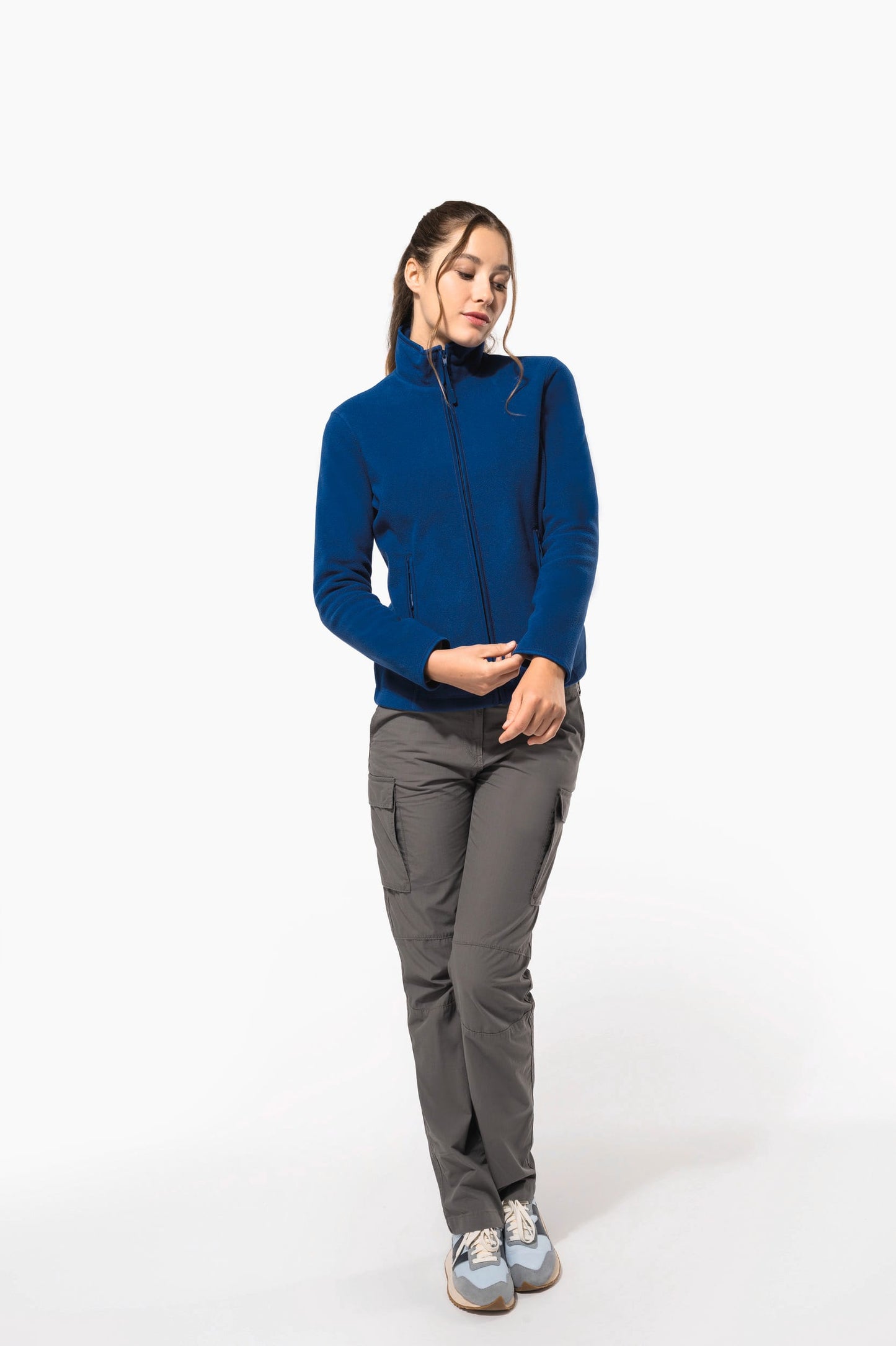 K907A - Giacca micropile con zip donna