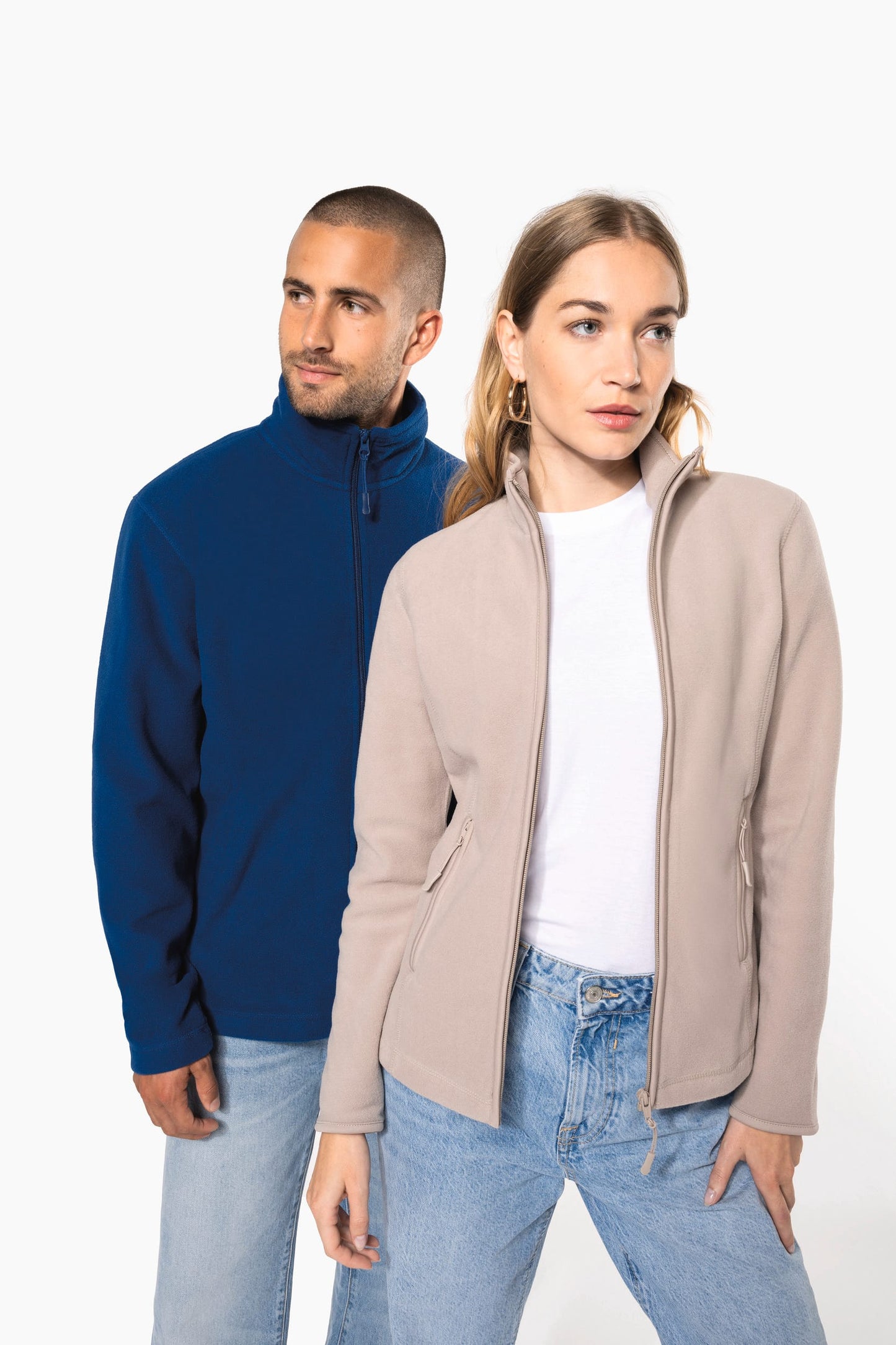 K907A - Giacca micropile con zip donna