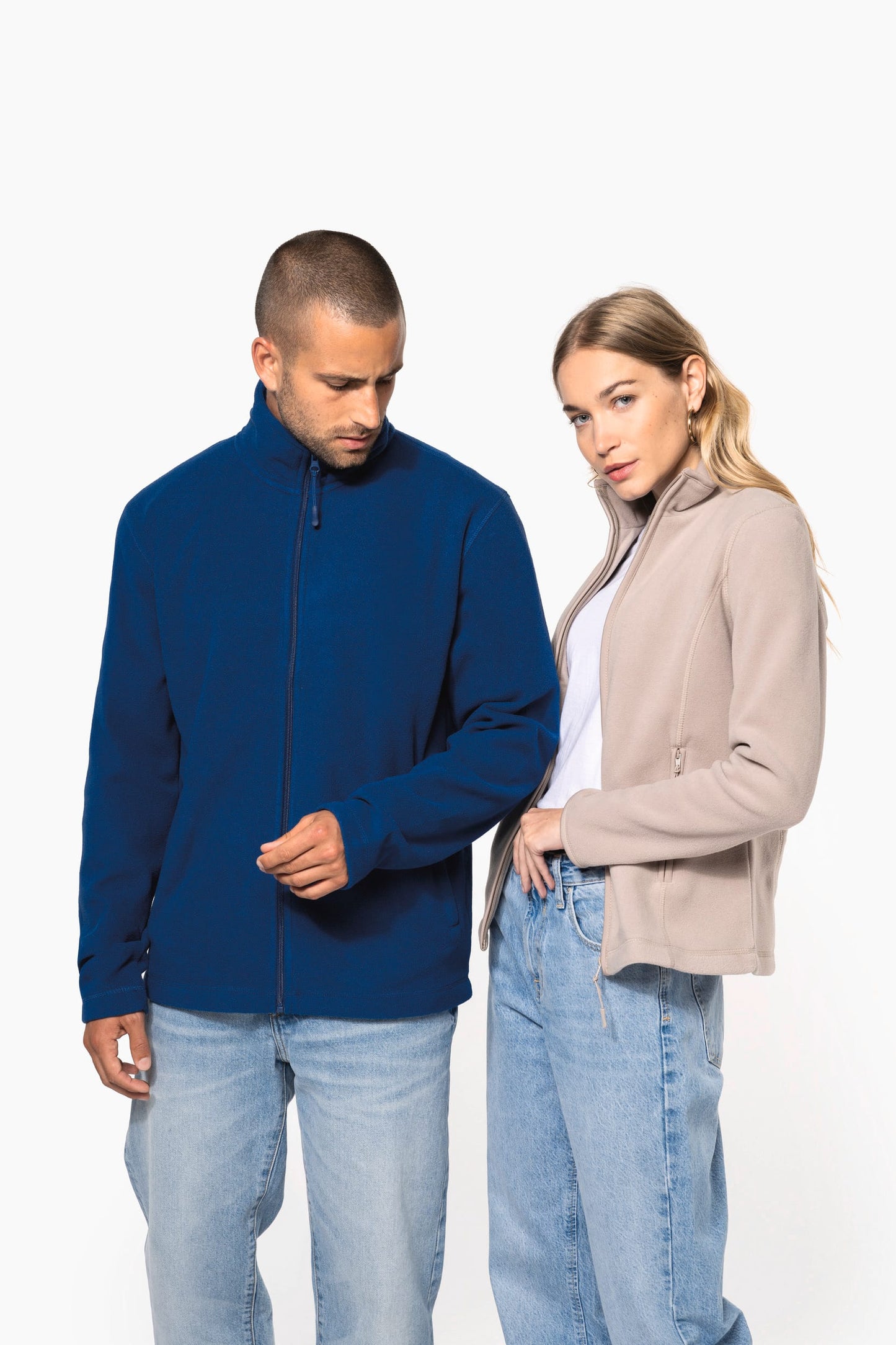 K911A - Giacca micropile con zip uomo