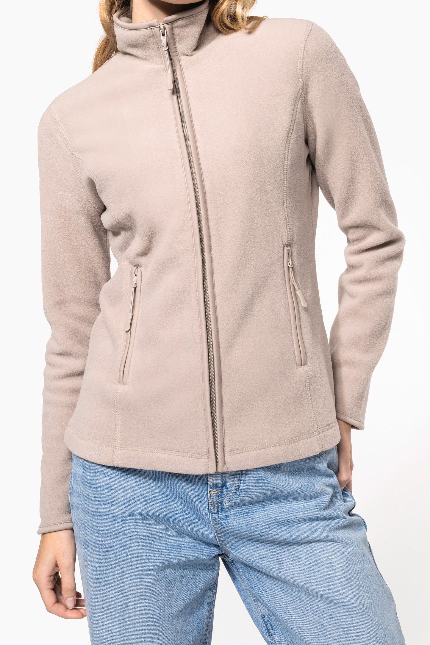 K907A - Giacca micropile con zip donna