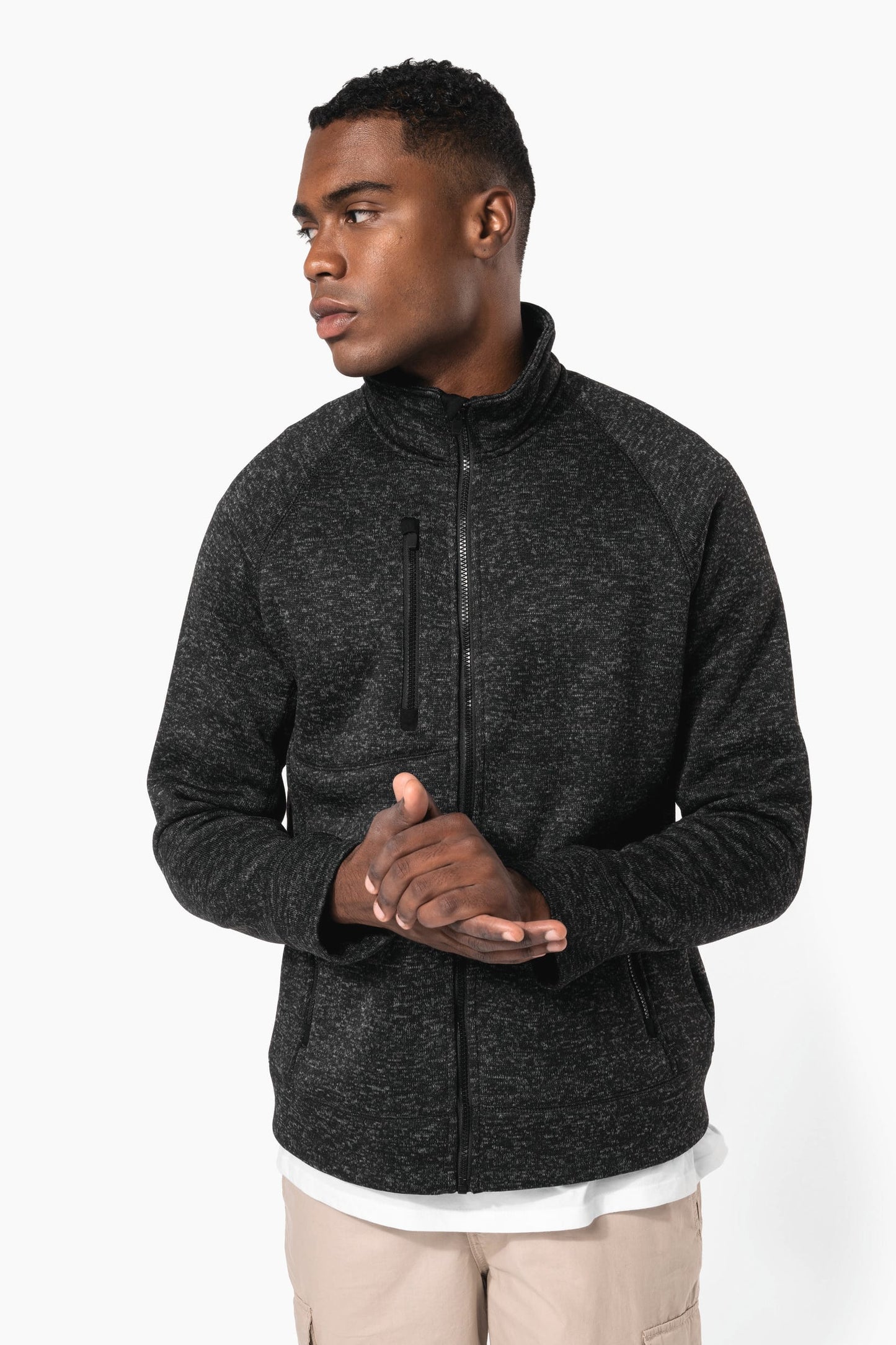 K9106 - Giacca screziata uomo full zip