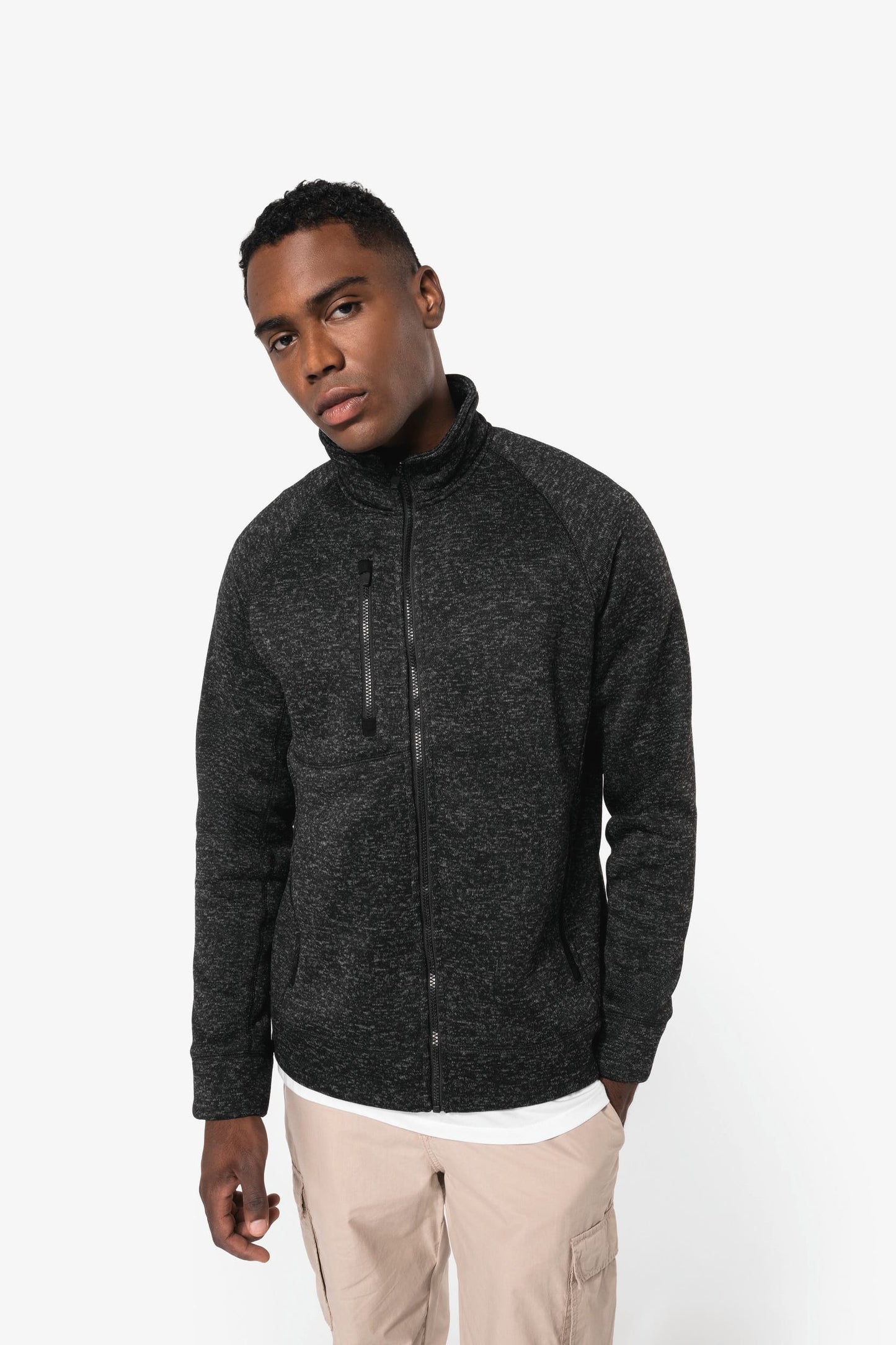 K9106 - Giacca screziata uomo full zip