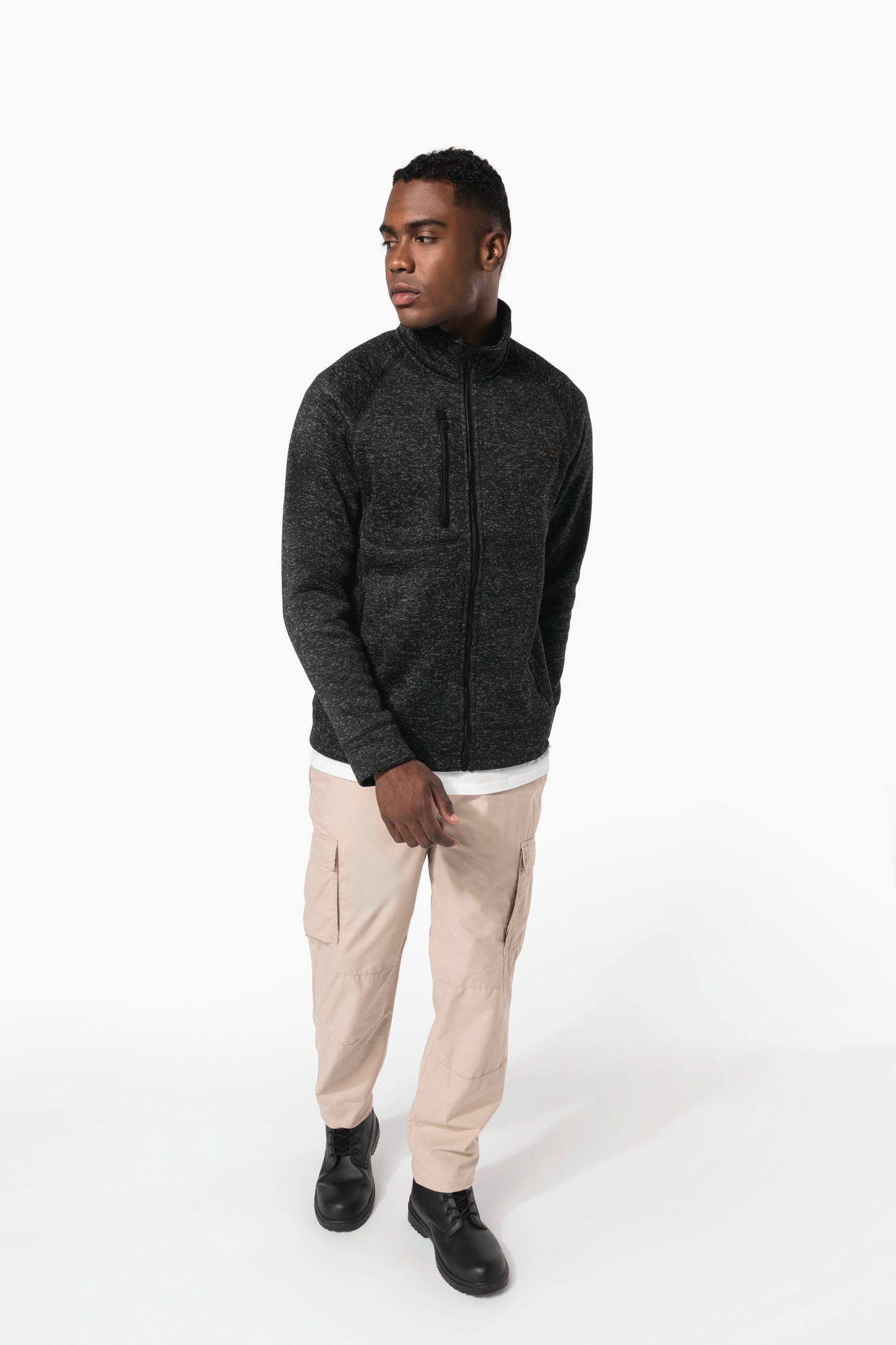 K9106 - Giacca screziata uomo full zip