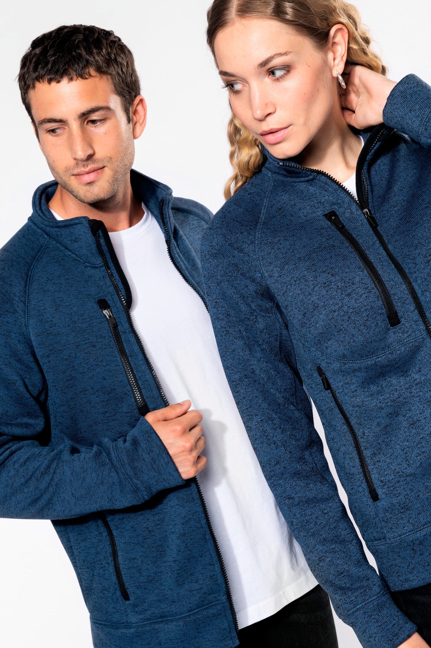 K9106 - Giacca screziata uomo full zip