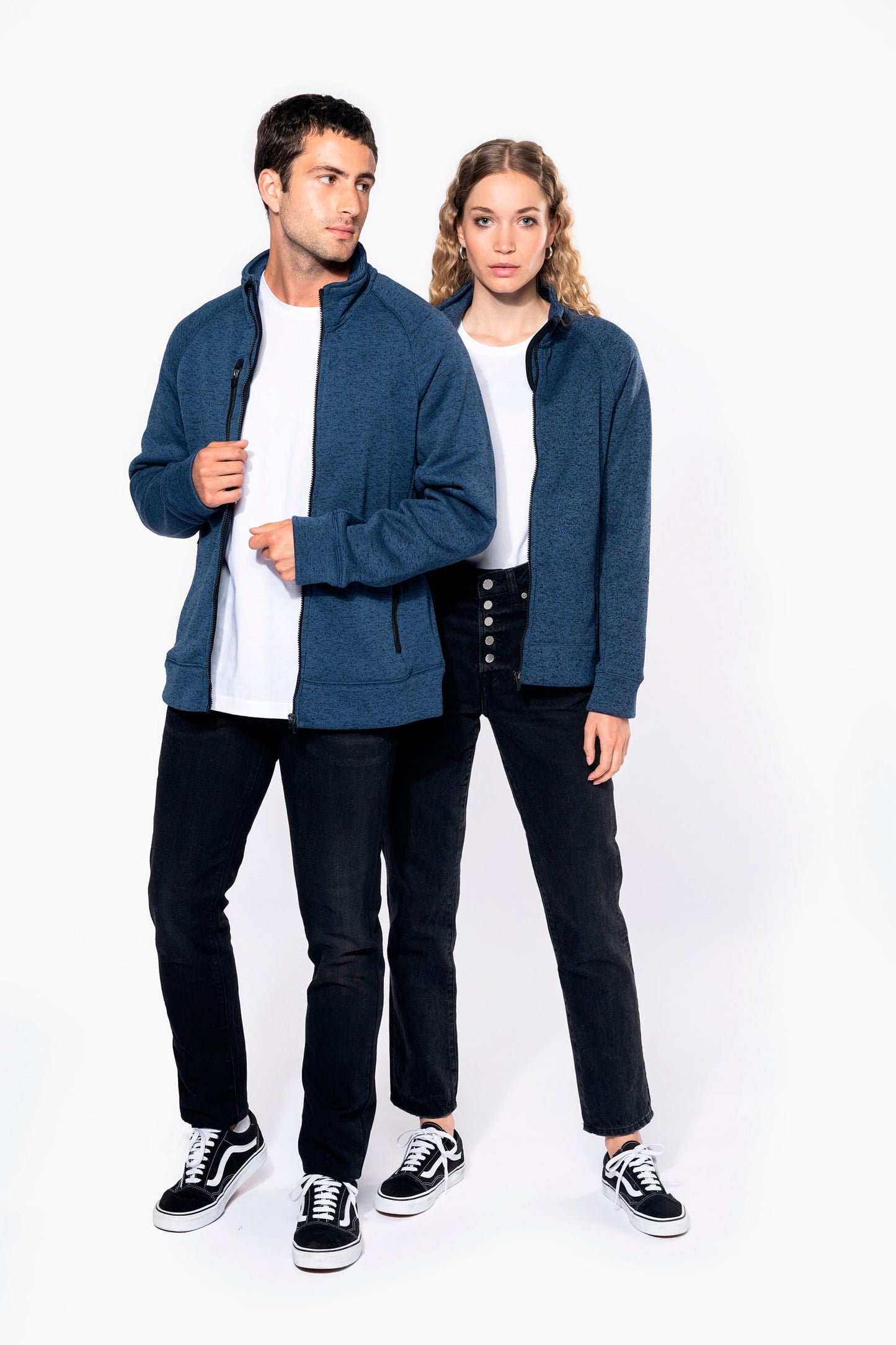 K9106 - Giacca screziata uomo full zip