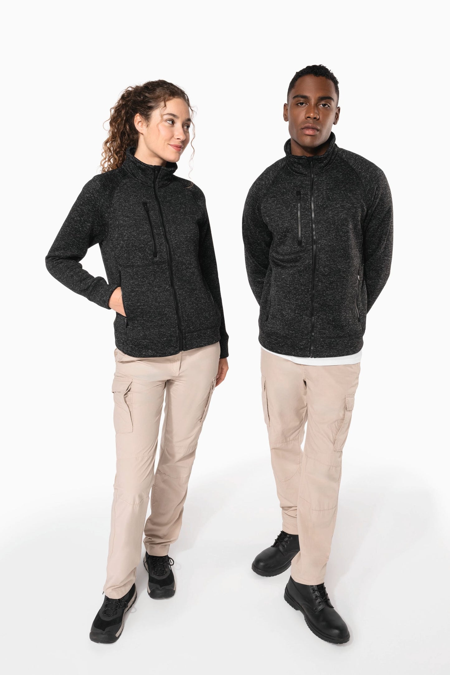 K9107 - Giacca screziata donna full zip