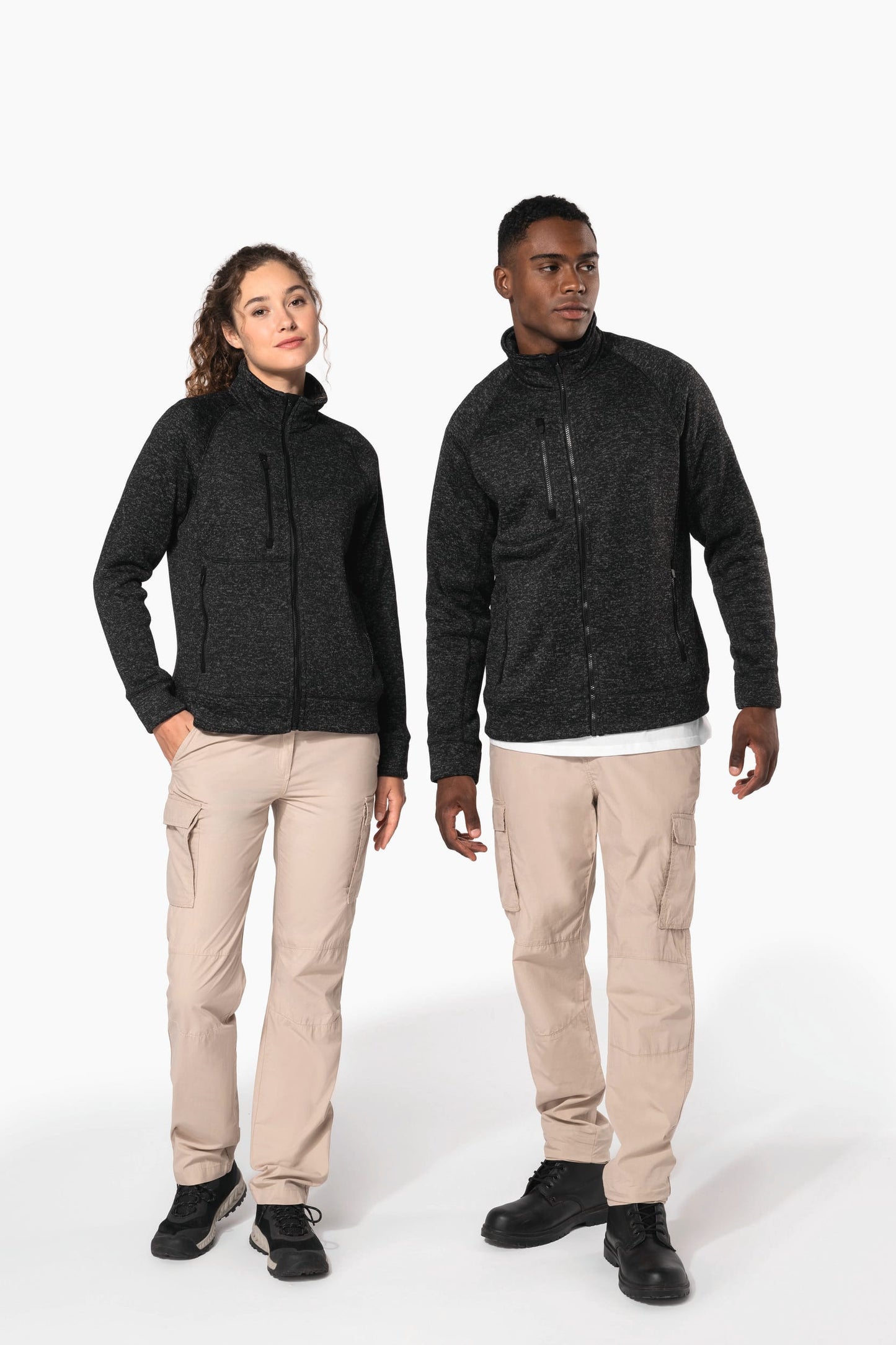 K9106 - Giacca screziata uomo full zip