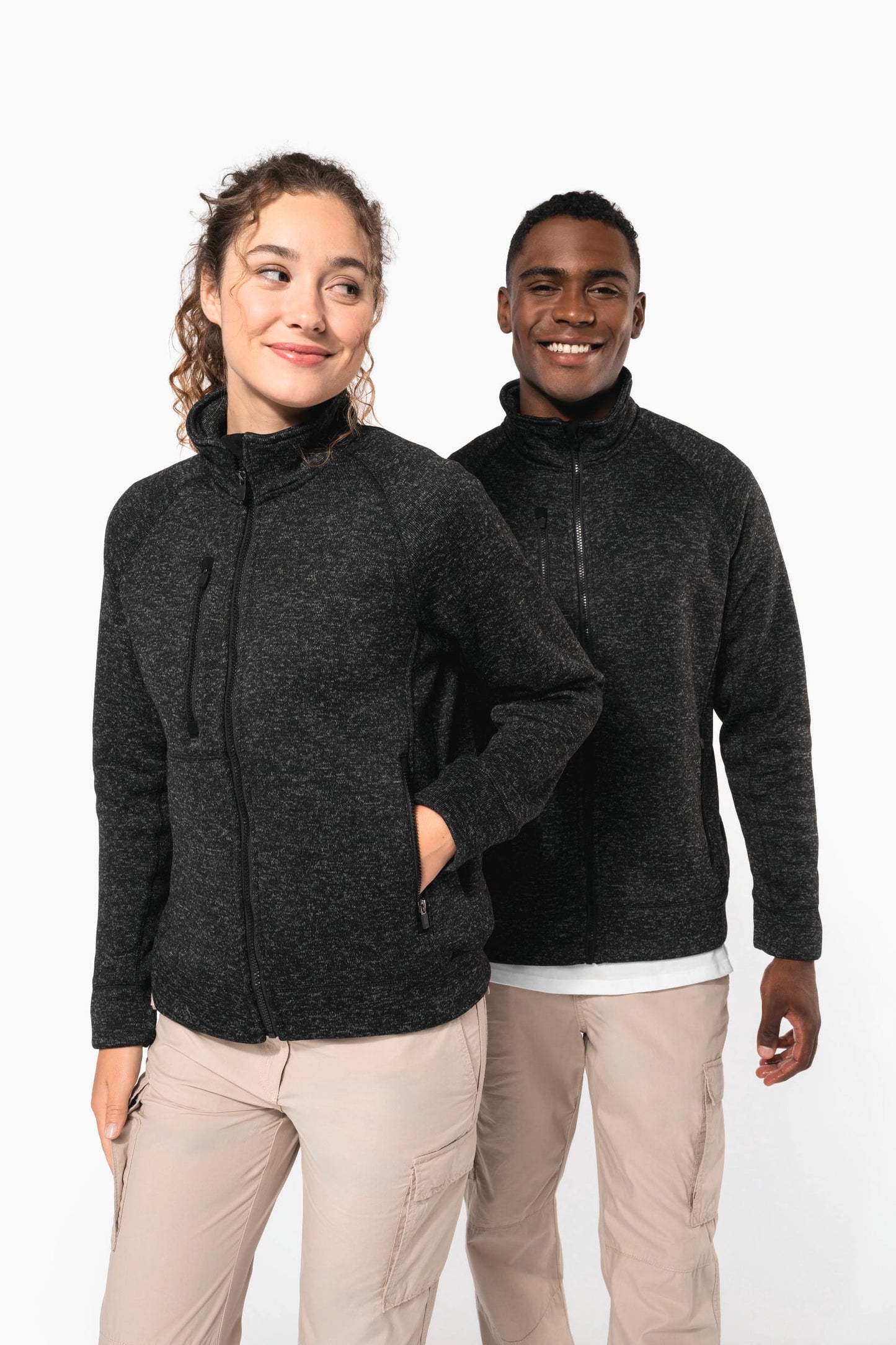 K9106 - Giacca screziata uomo full zip