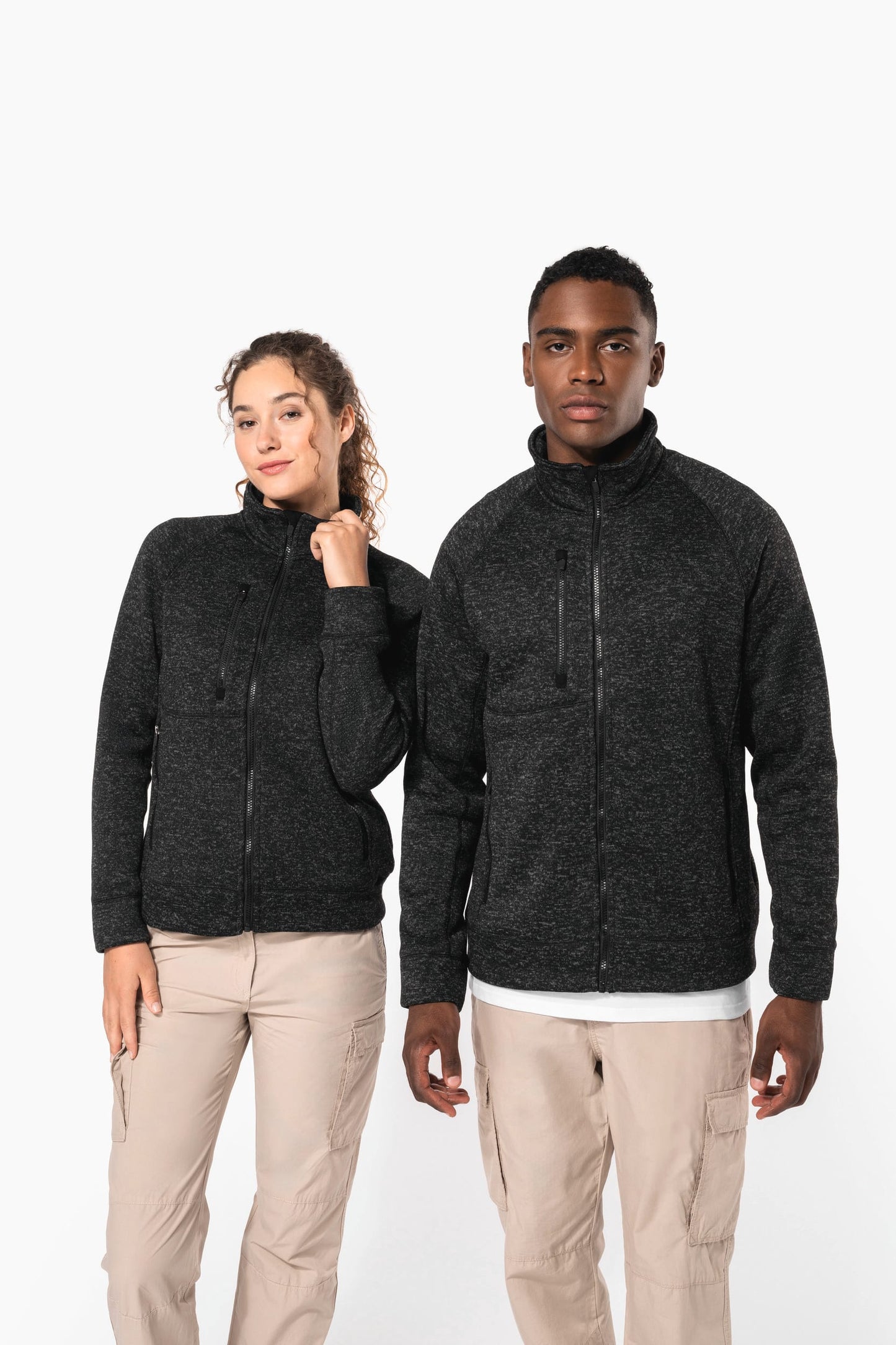 K9107 - Giacca screziata donna full zip