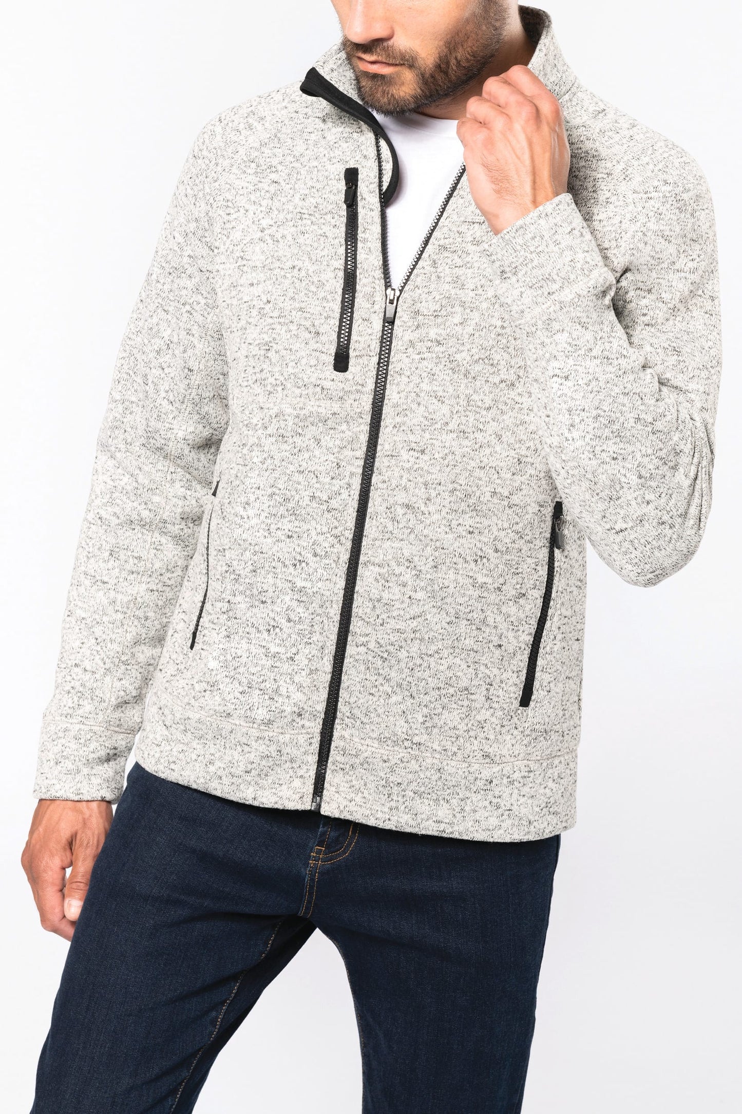 K9106 - Giacca screziata uomo full zip