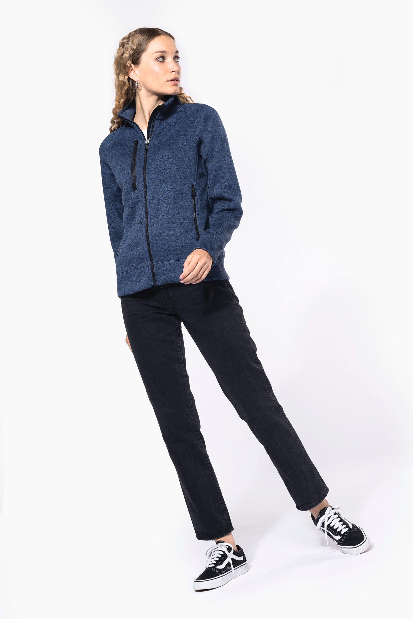 K9107 - Giacca screziata donna full zip