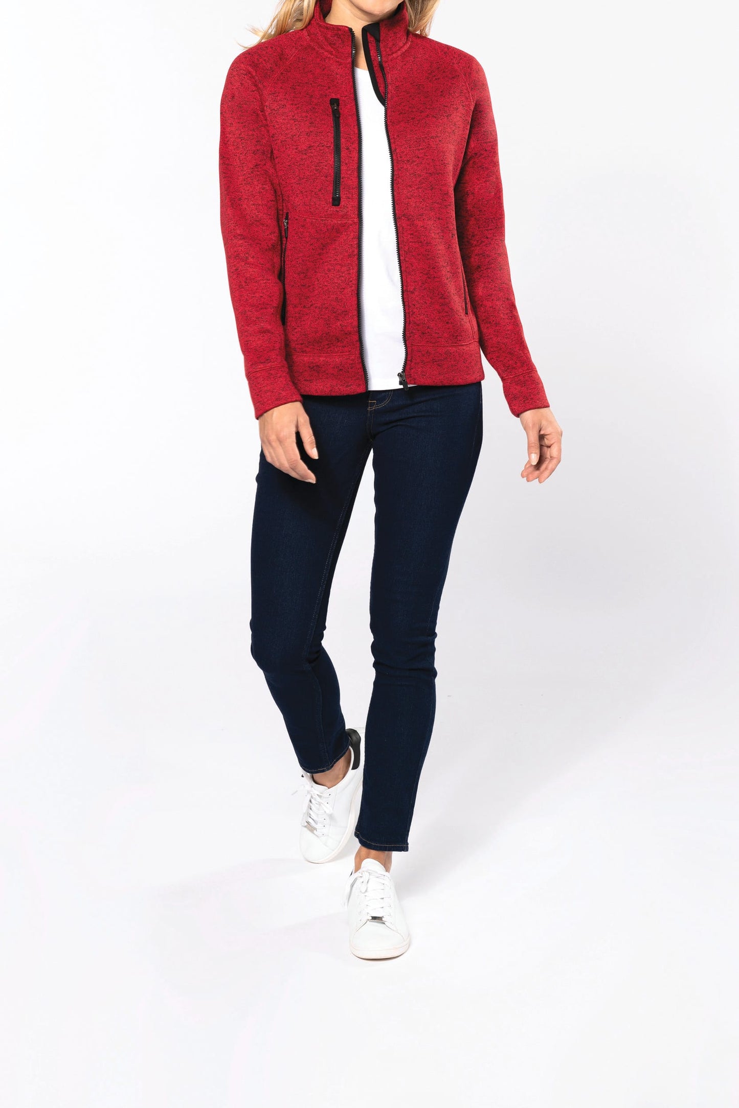 K9107 - Giacca screziata donna full zip