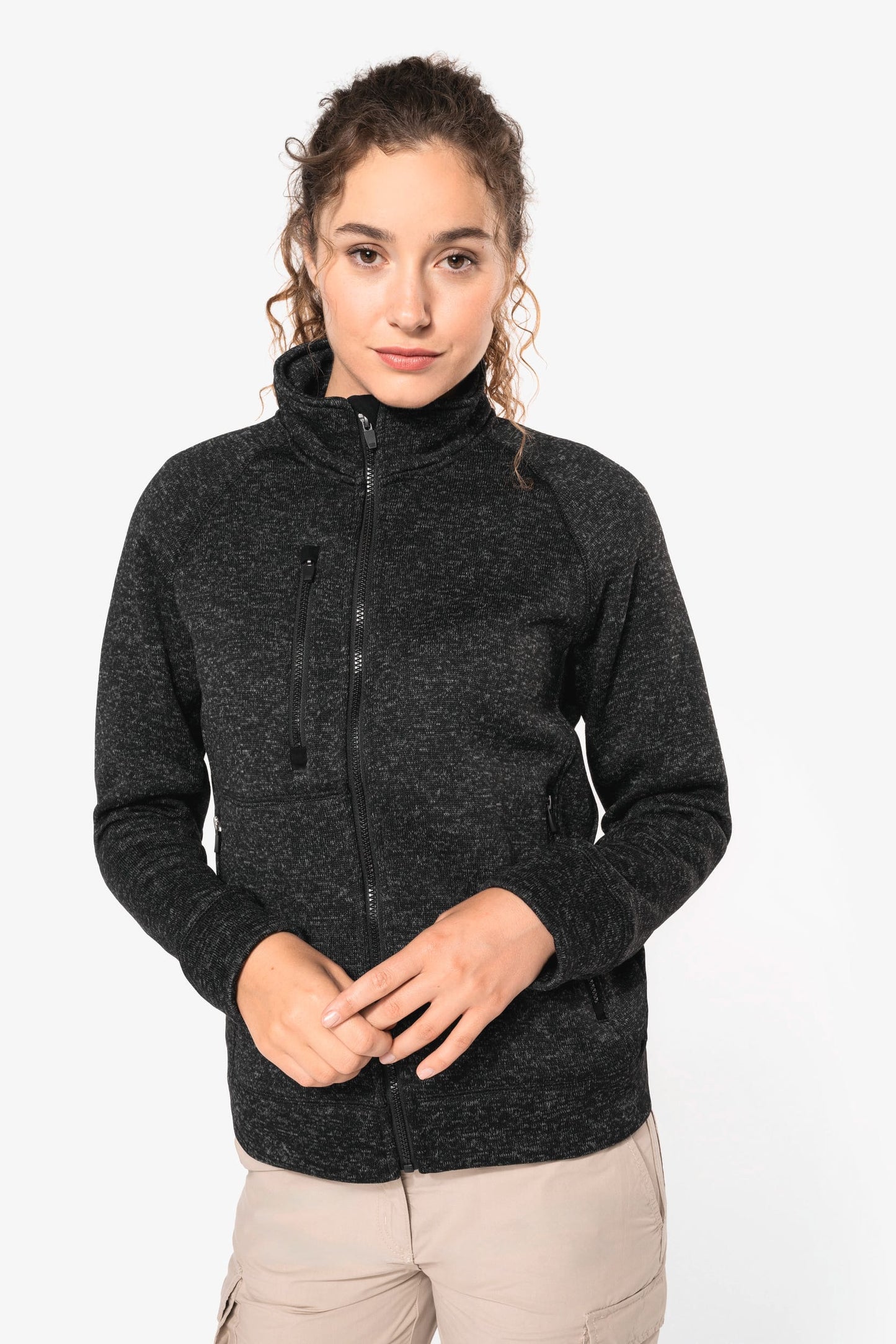 K9107 - Giacca screziata donna full zip