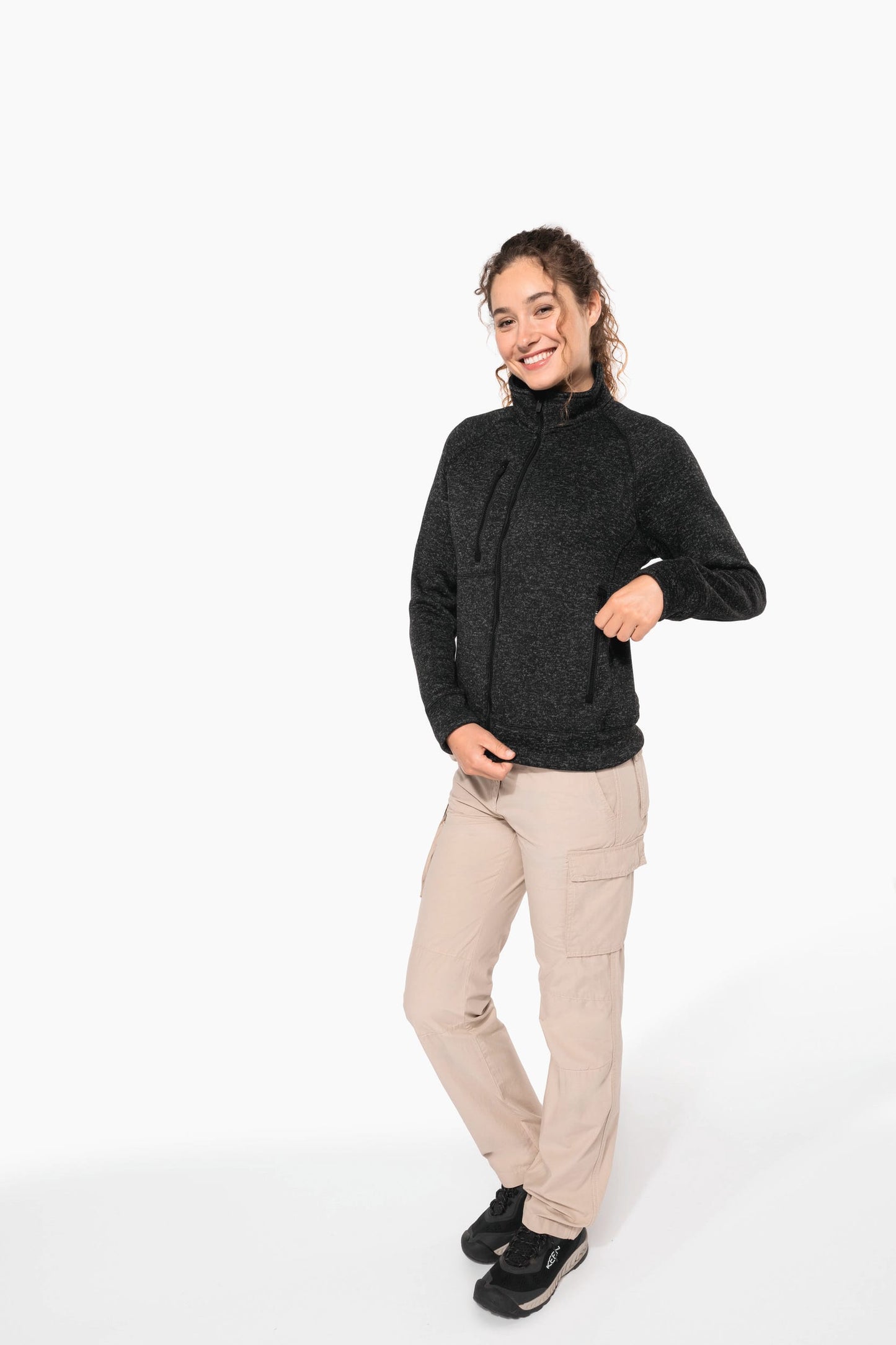 K9107 - Giacca screziata donna full zip