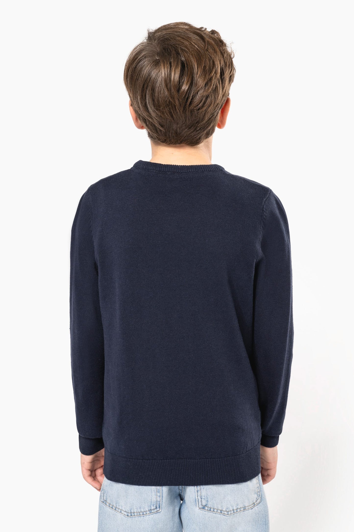 K9109 - Pullover bambino con collo a V<br/>