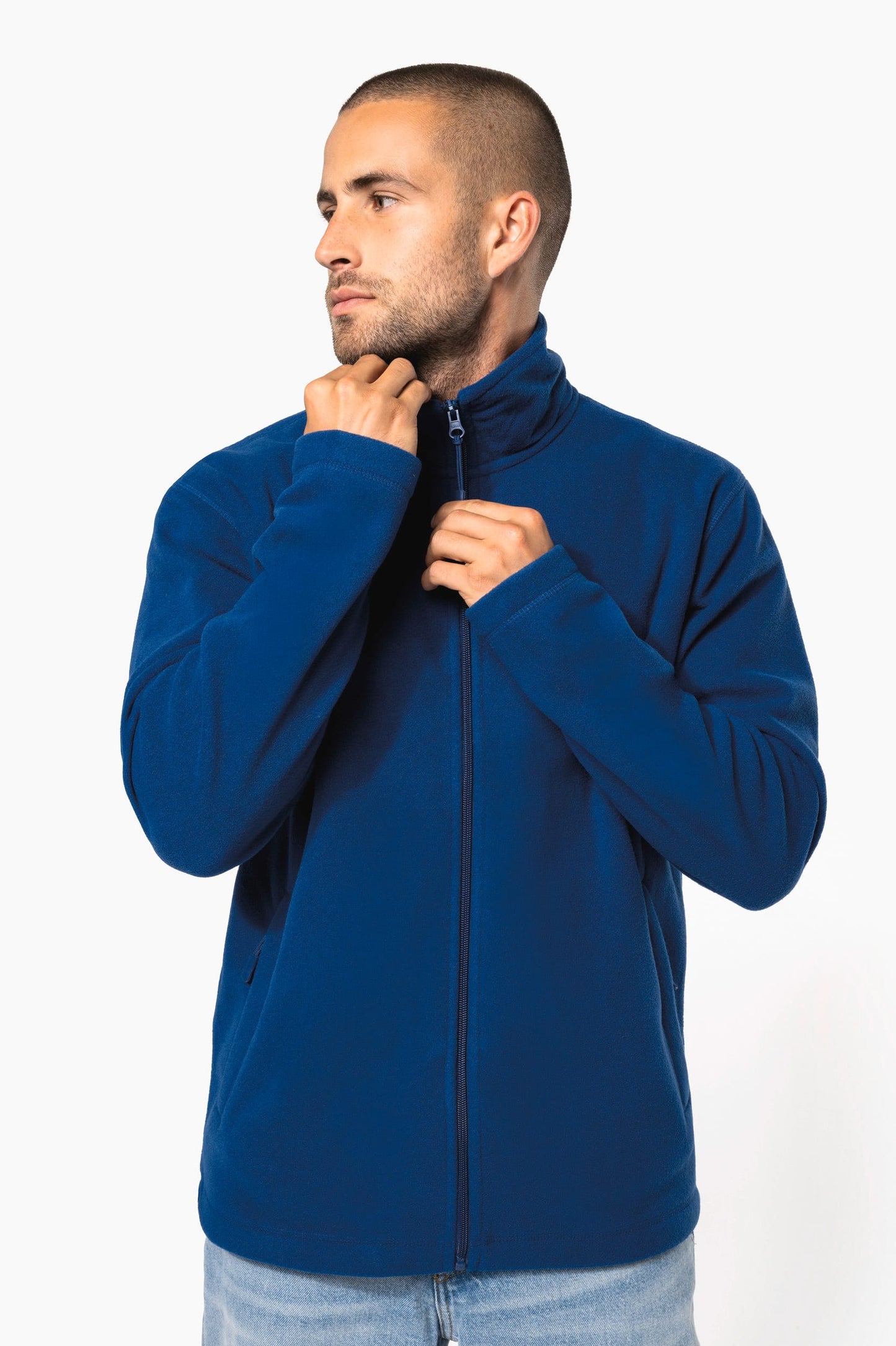 K911CC - Giacca micropile con zip uomo