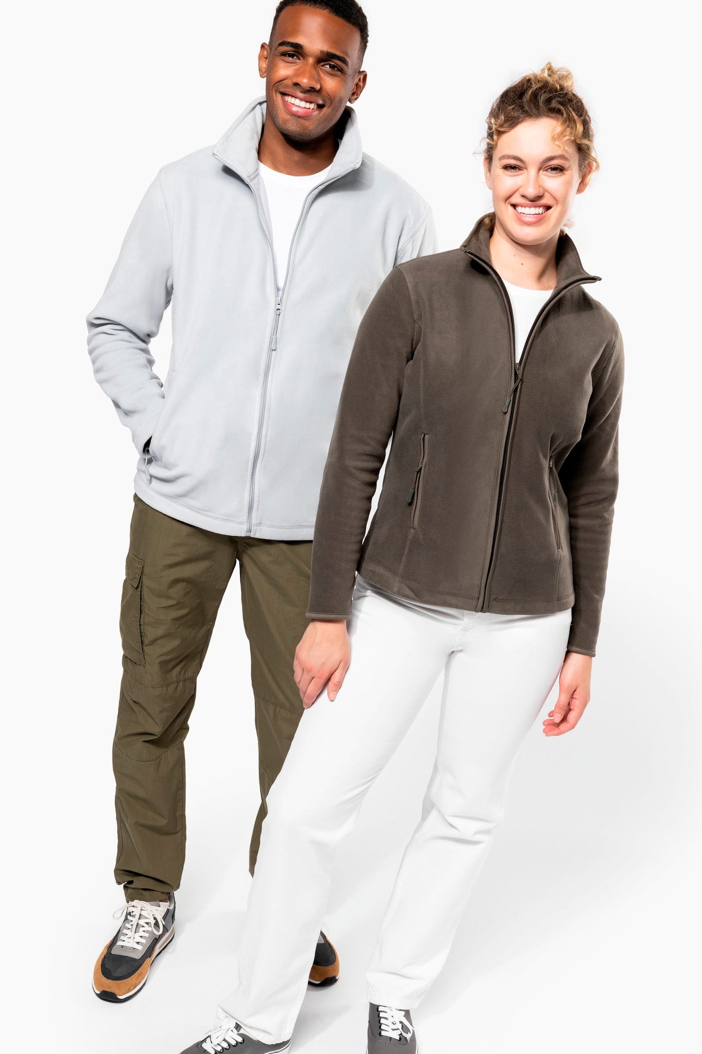 K907A - Giacca micropile con zip donna