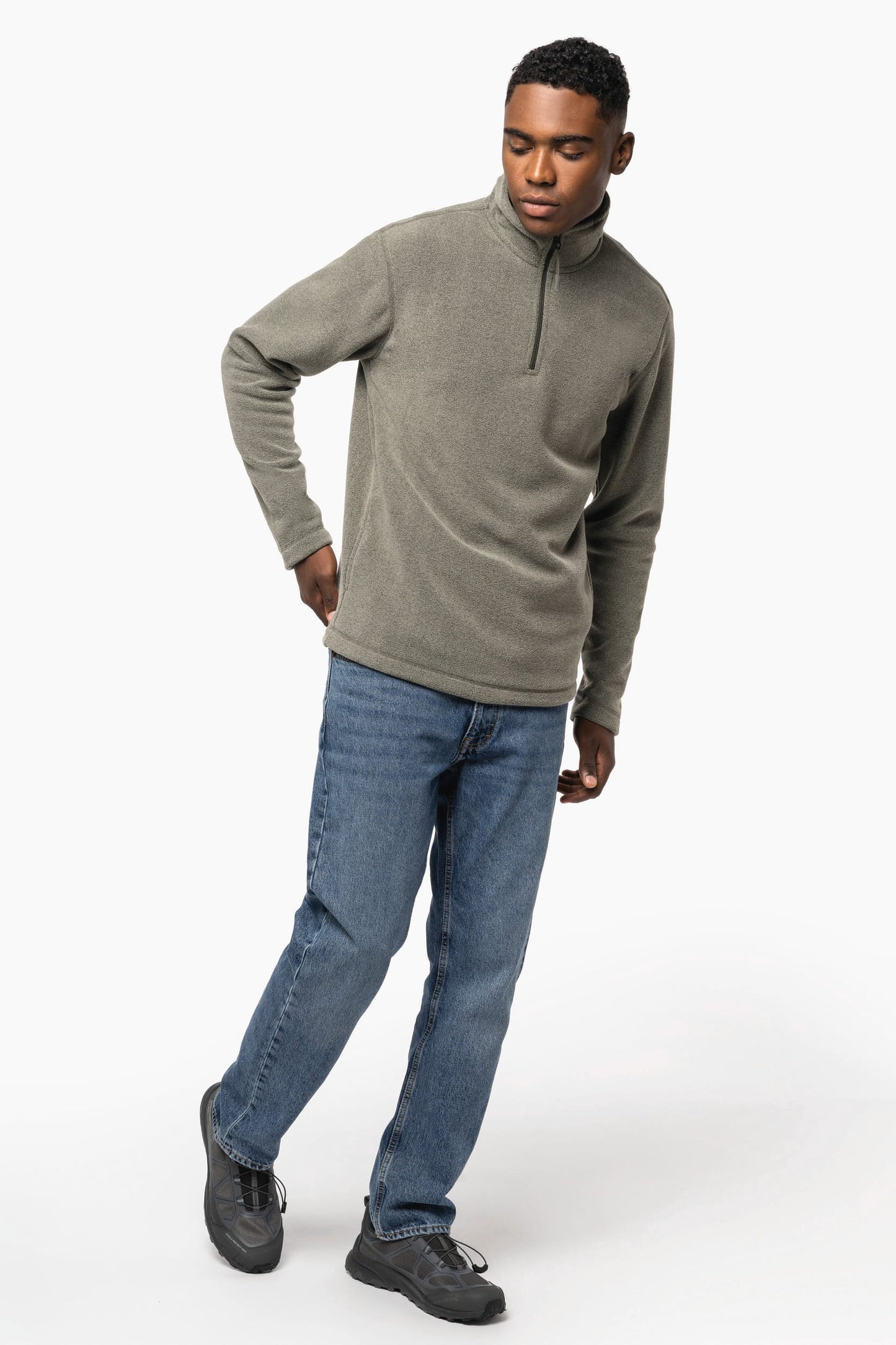 K912X - Enzo - Giacca in micropile zip a 1/4