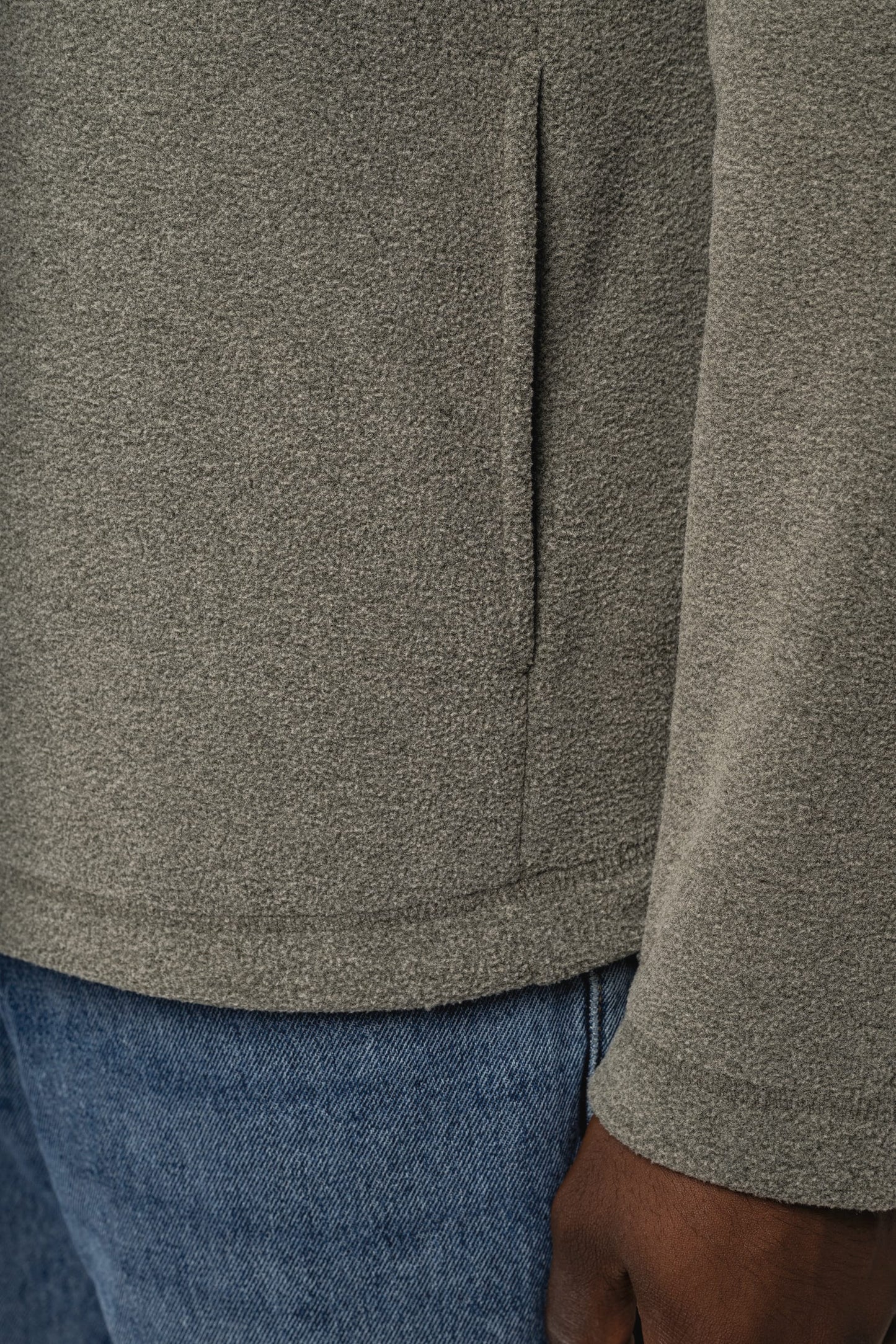 K912AX - Enzo - Giacca in micropile zip a 1/4