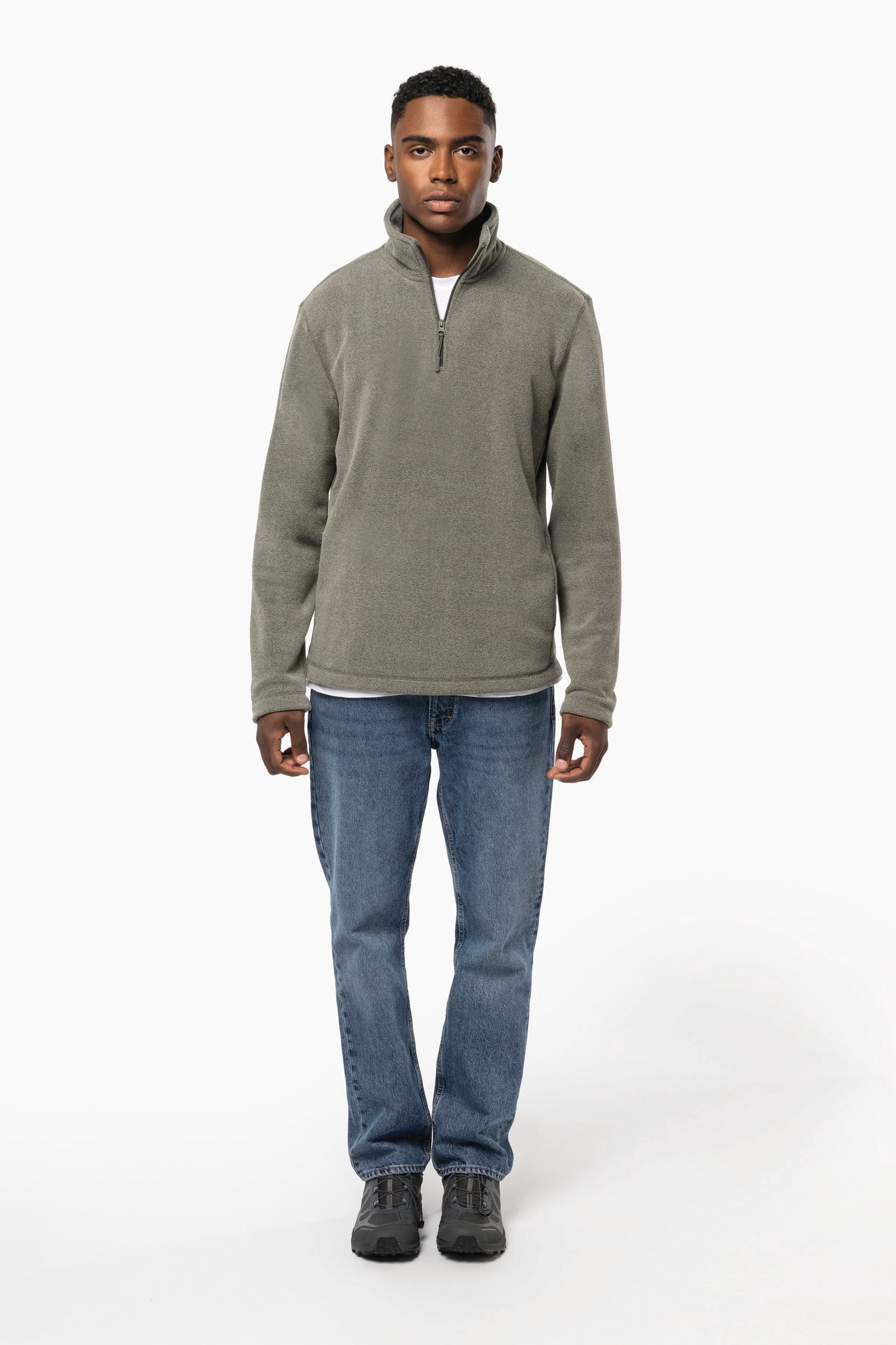 K912AX - Enzo - Giacca in micropile zip a 1/4