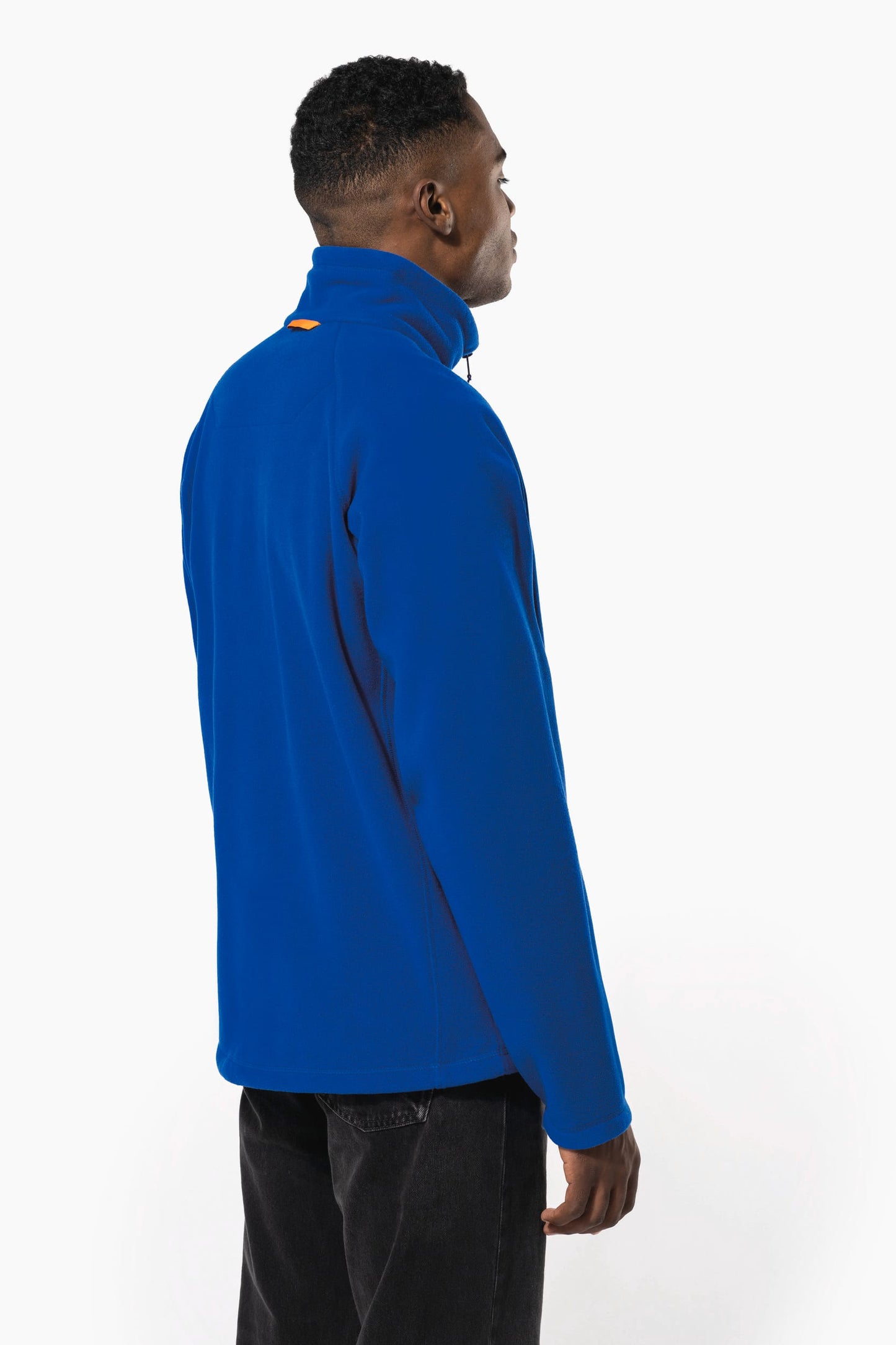 K917 - Giacca micropile con zip manica raglan uomo