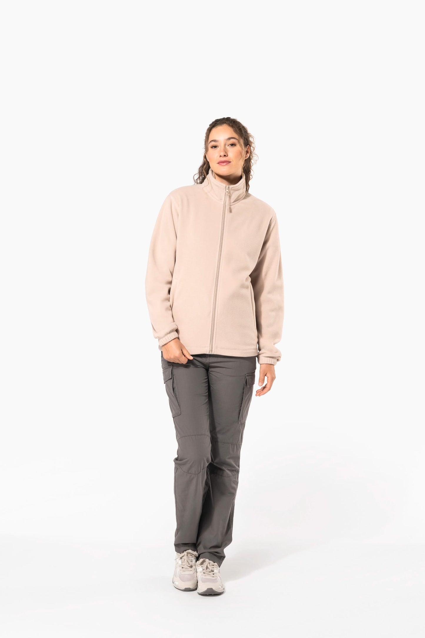 K940X - Giacca in pile regolabile con polsini elasticizzati