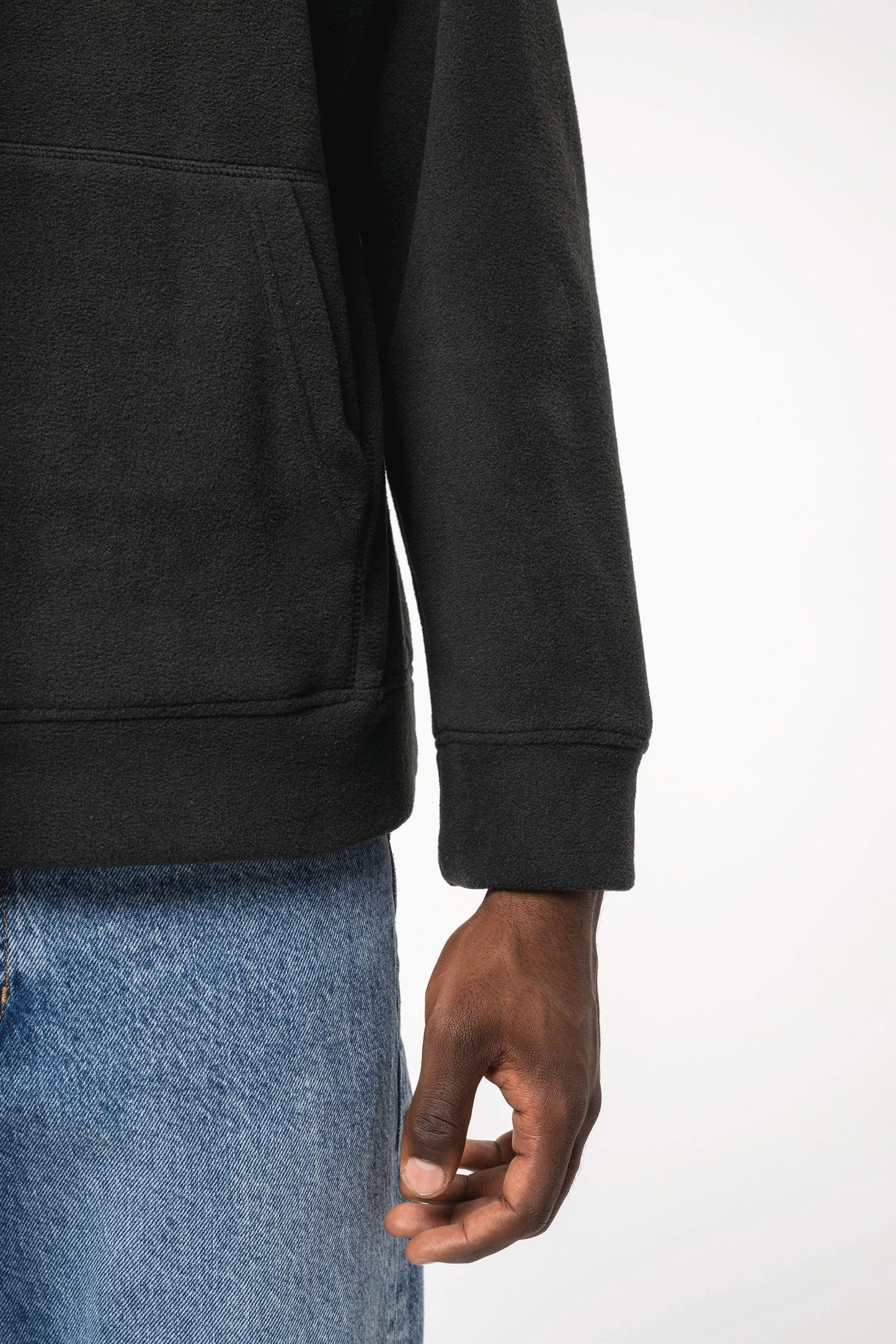 K949 - Felpa unisex con cappuccio oversize in pile riciclato