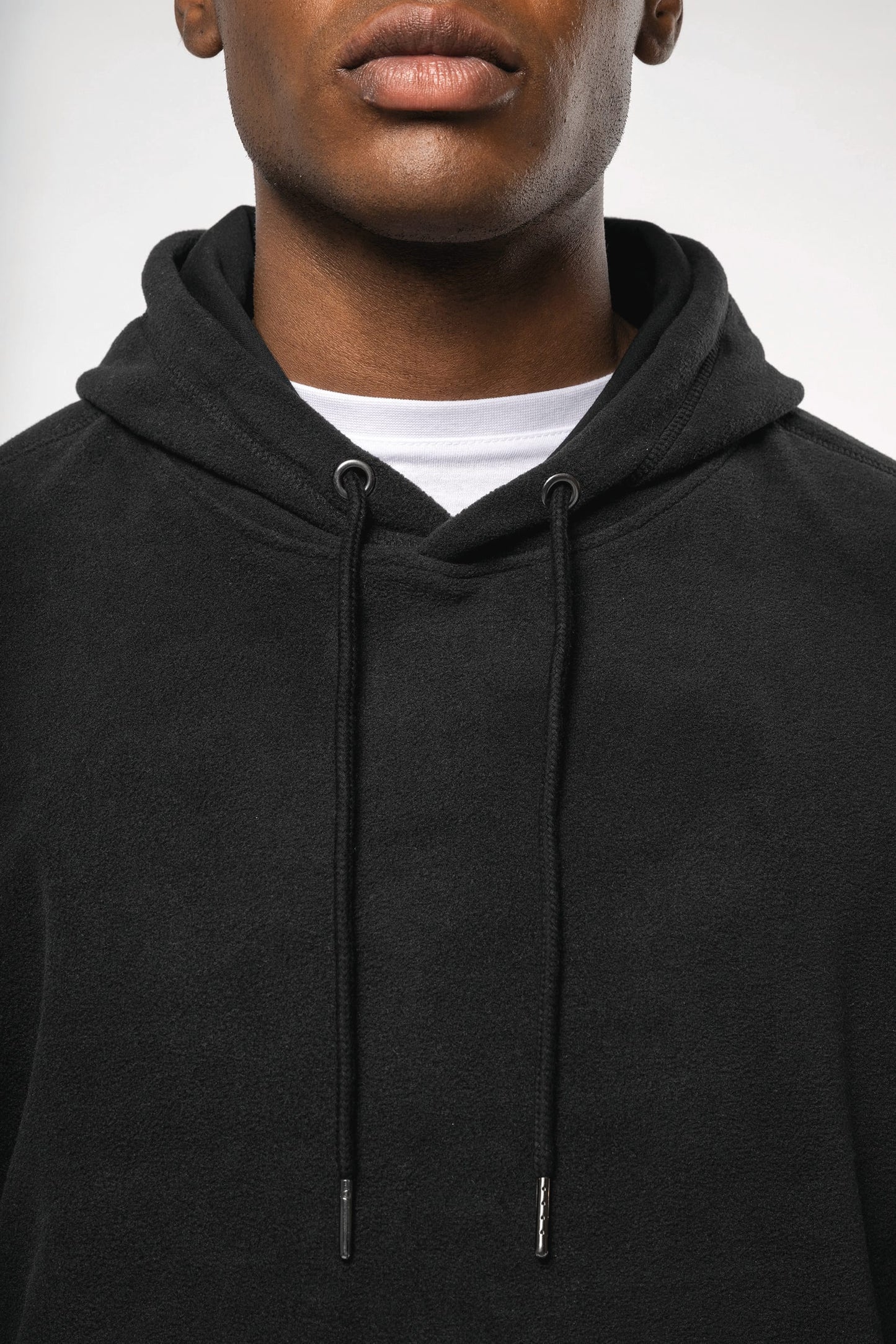 K949 - Felpa unisex con cappuccio oversize in pile riciclato