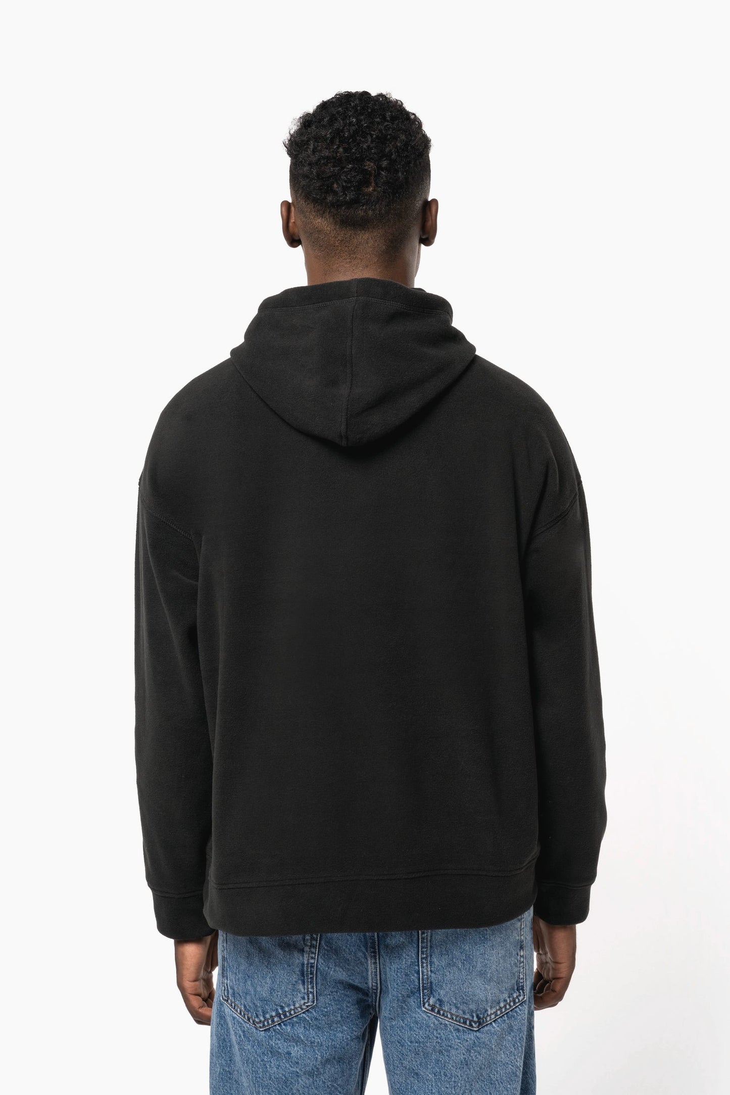 K949 - Felpa unisex con cappuccio oversize in pile riciclato