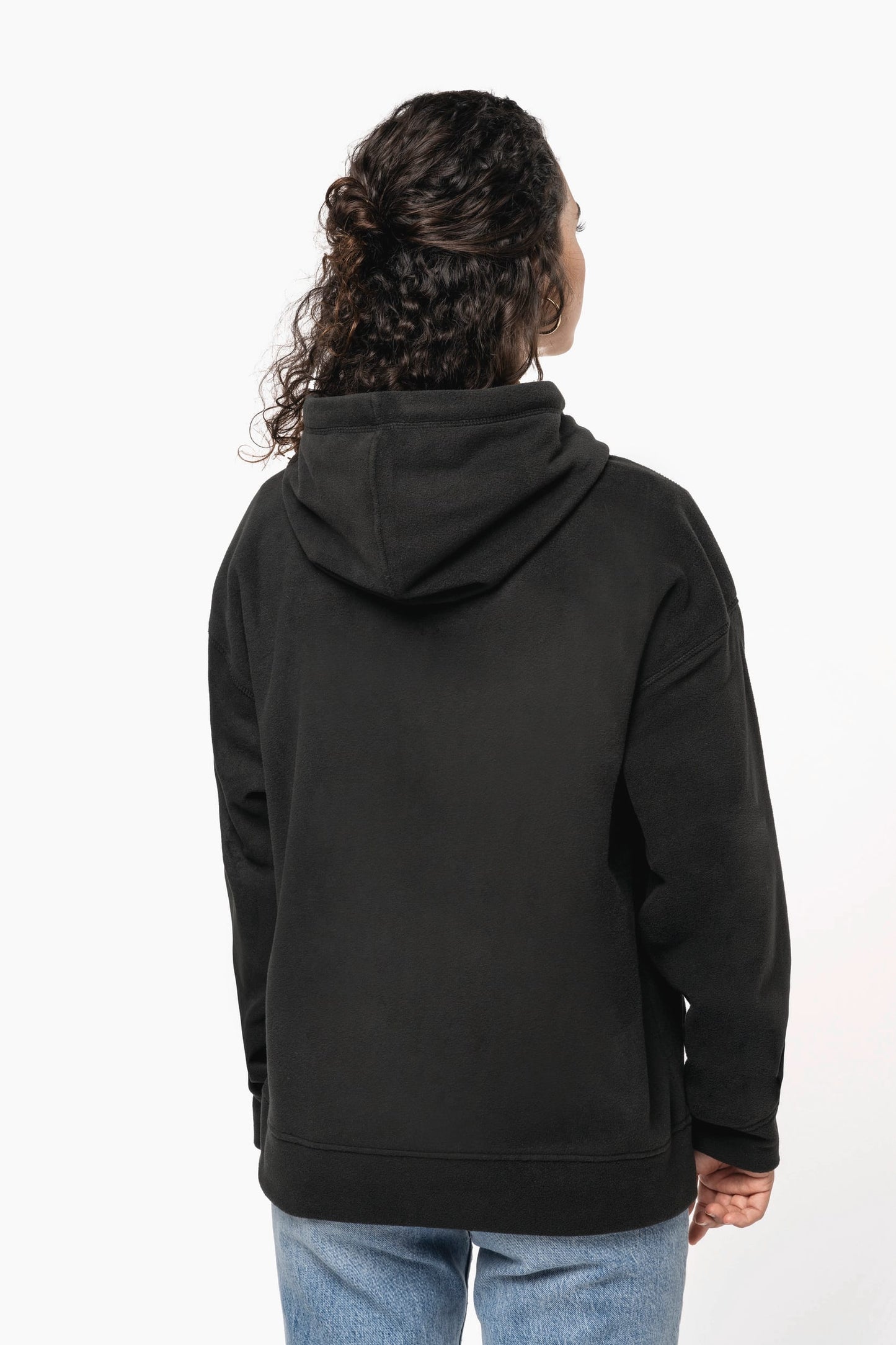 K949 - Felpa unisex con cappuccio oversize in pile riciclato
