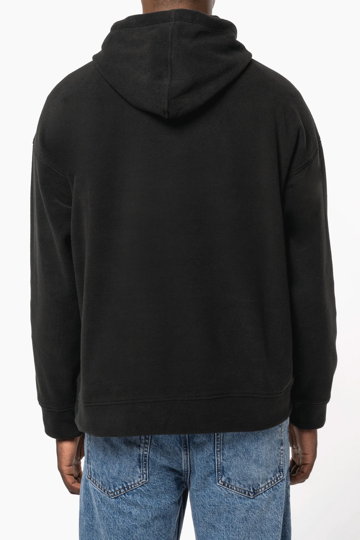 K949 - Felpa unisex con cappuccio oversize in pile riciclato