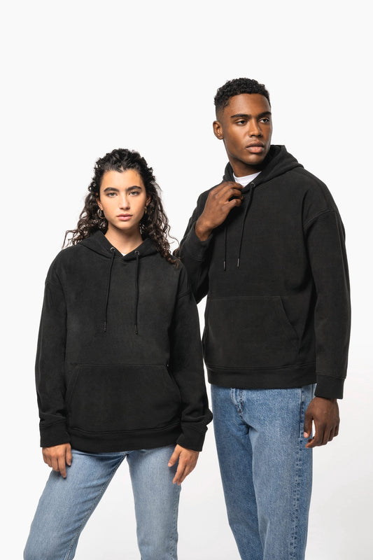 K949 - Felpa unisex con cappuccio oversize in pile riciclato