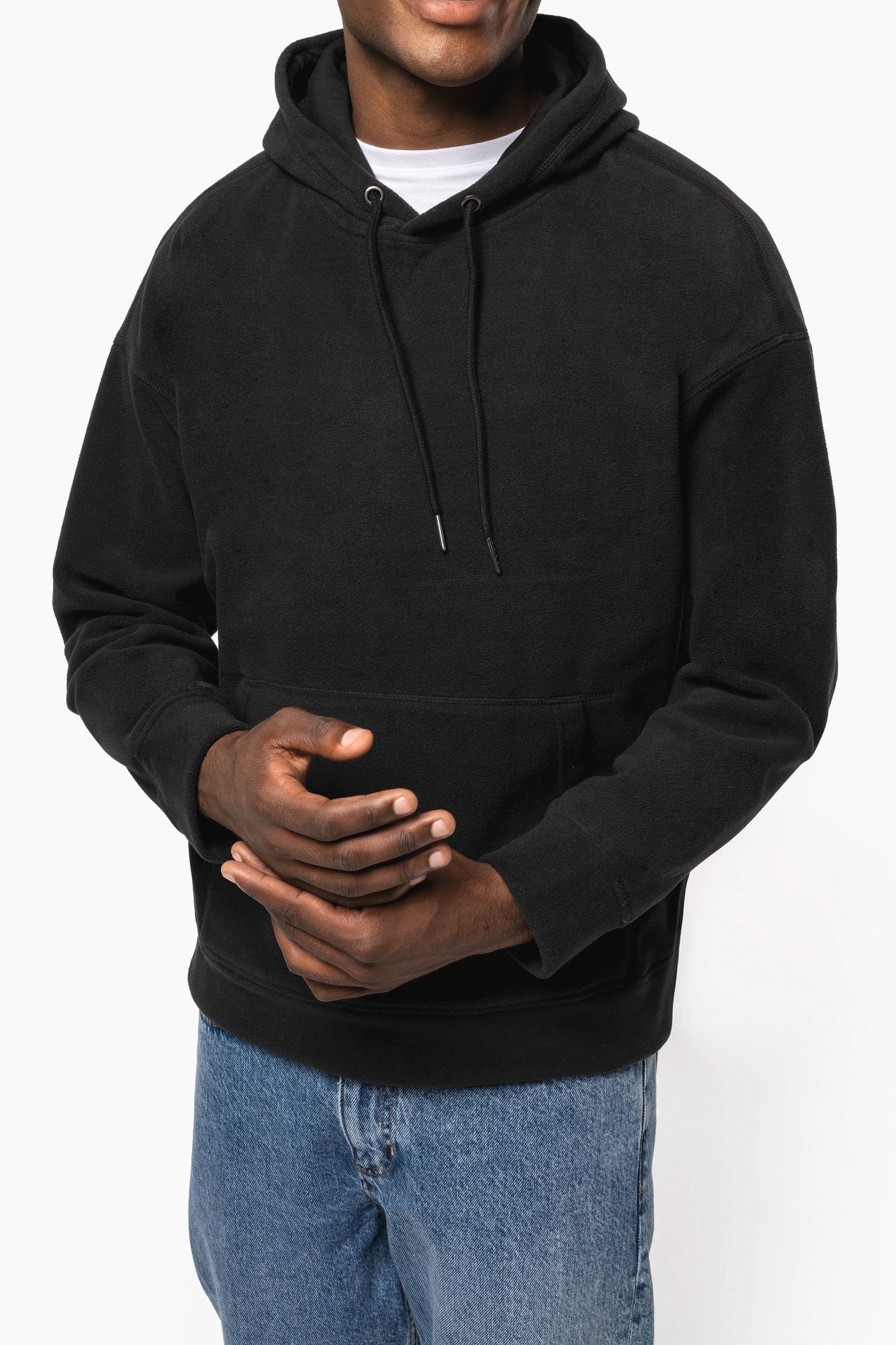 K949 - Felpa unisex con cappuccio oversize in pile riciclato