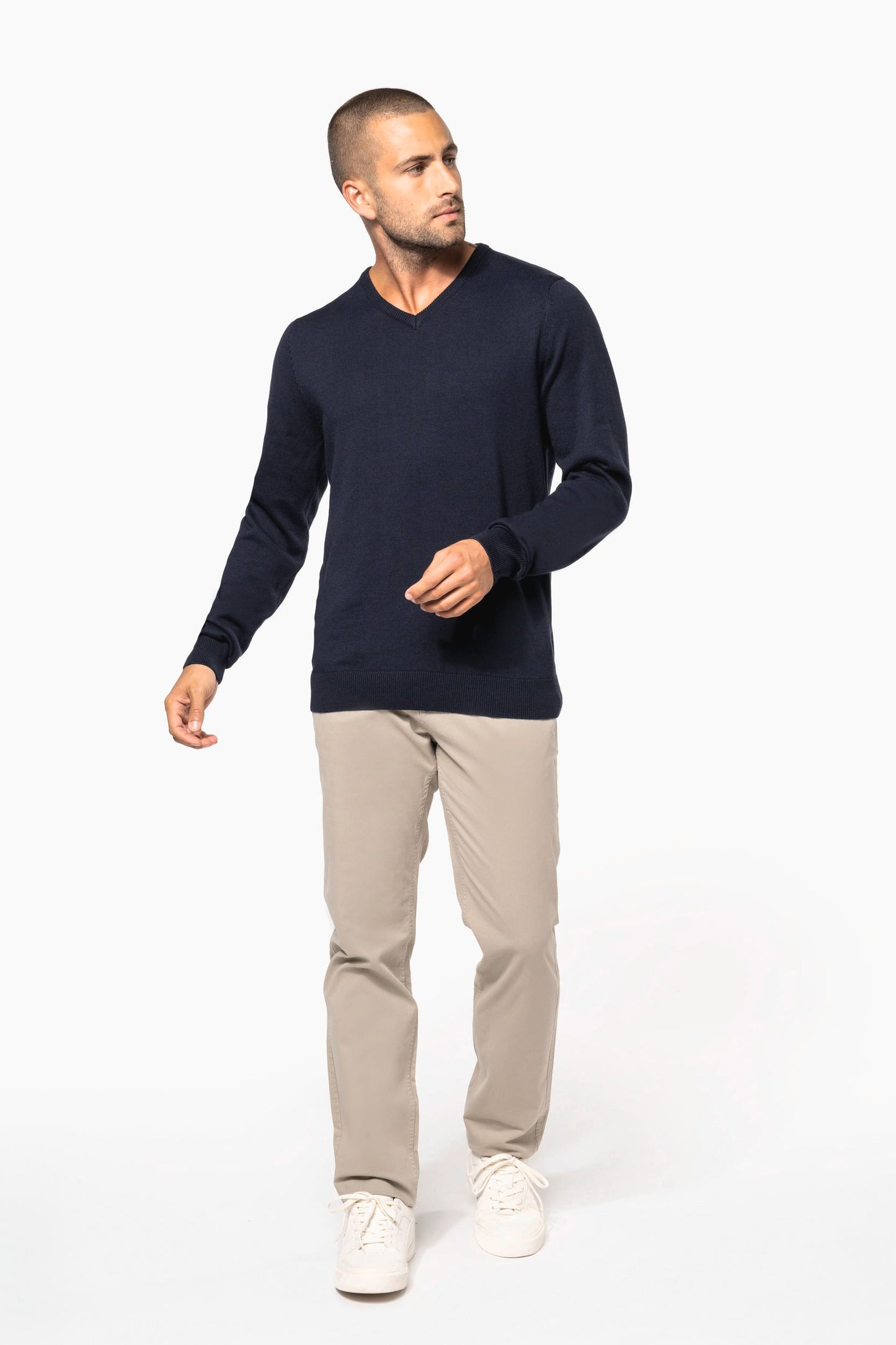 K965 - Maglione uomo scollo a V
