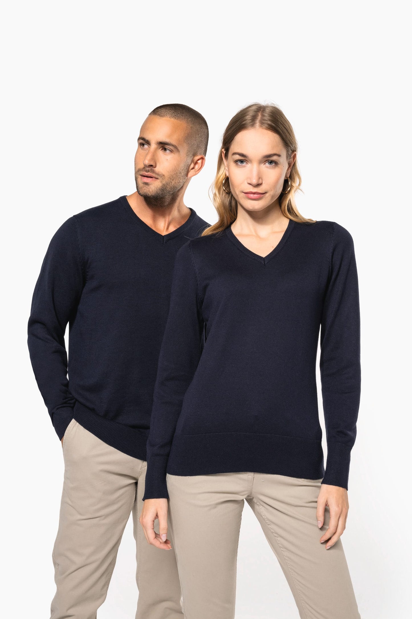 K966 - Maglione donna scollo a V