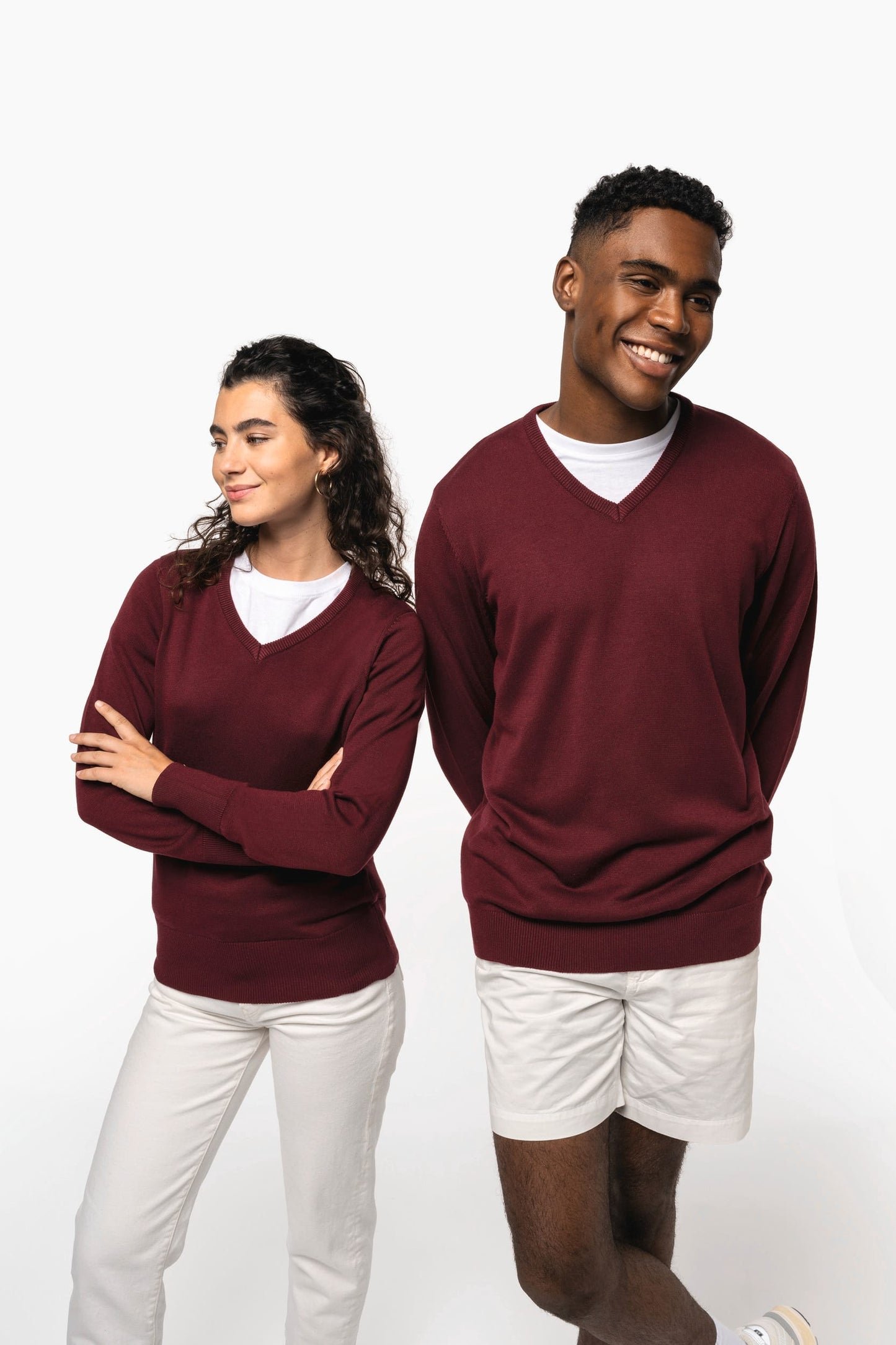 K966 - Maglione donna scollo a V