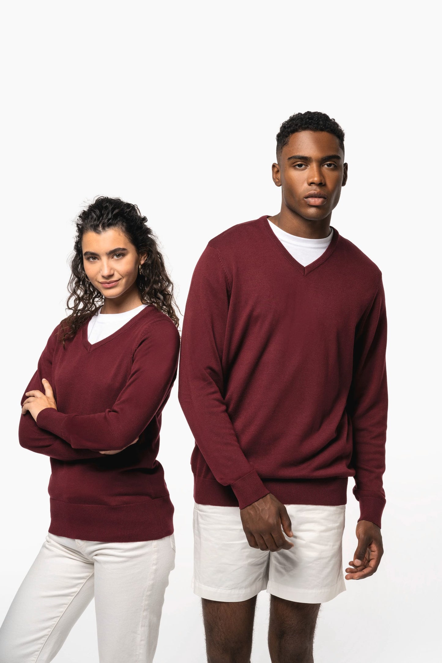 K966 - Maglione donna scollo a V